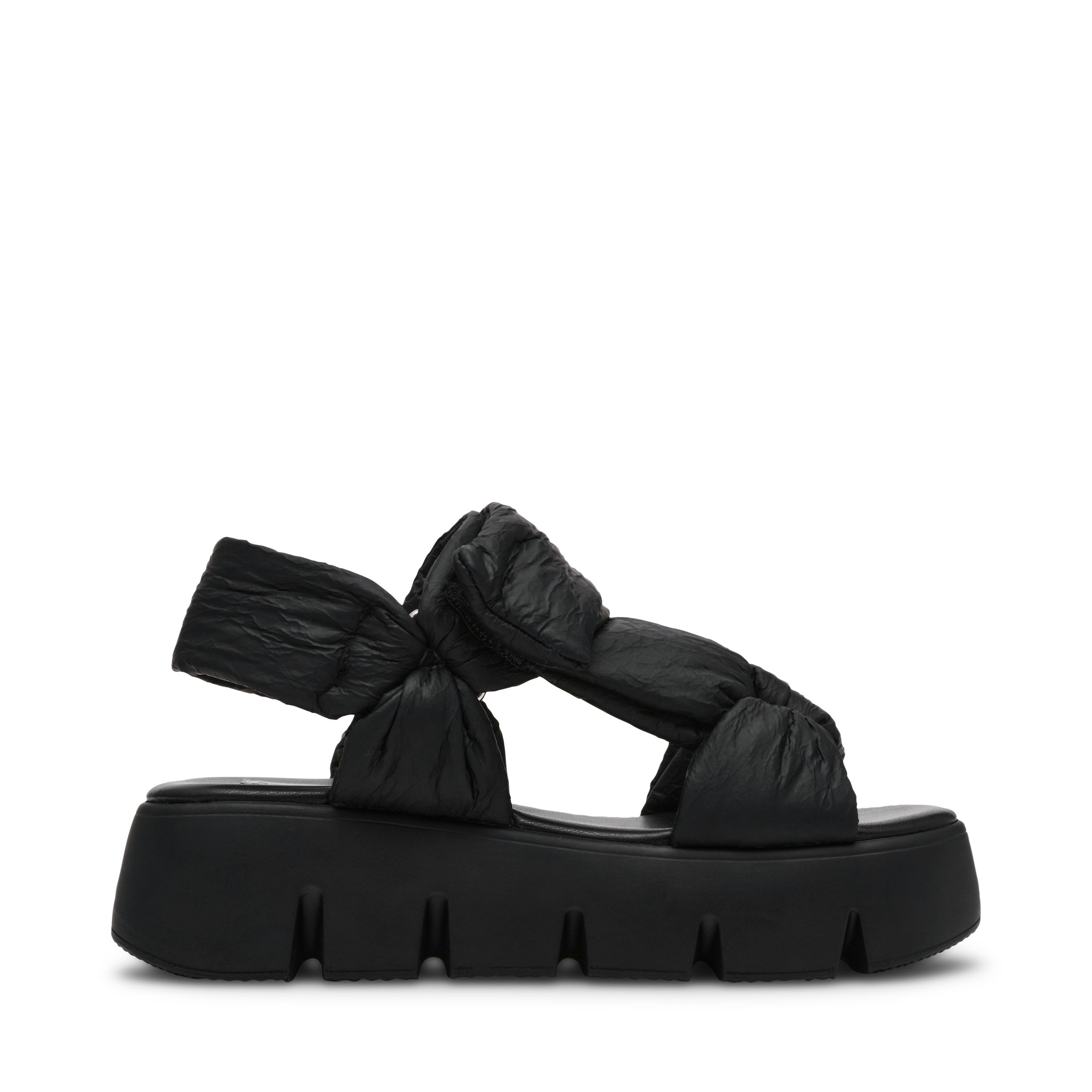 Bonkers Black Crinkle Flats