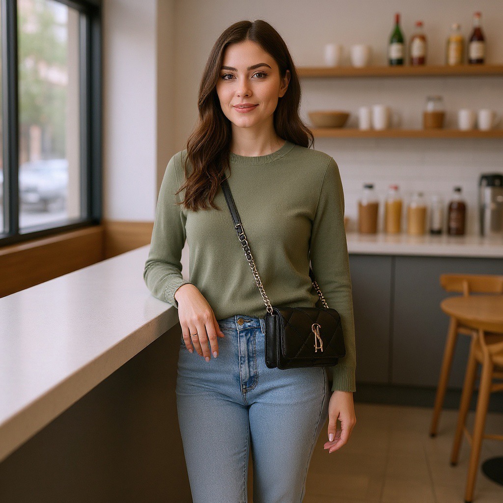 BENDUE Black/Gold Crossbody