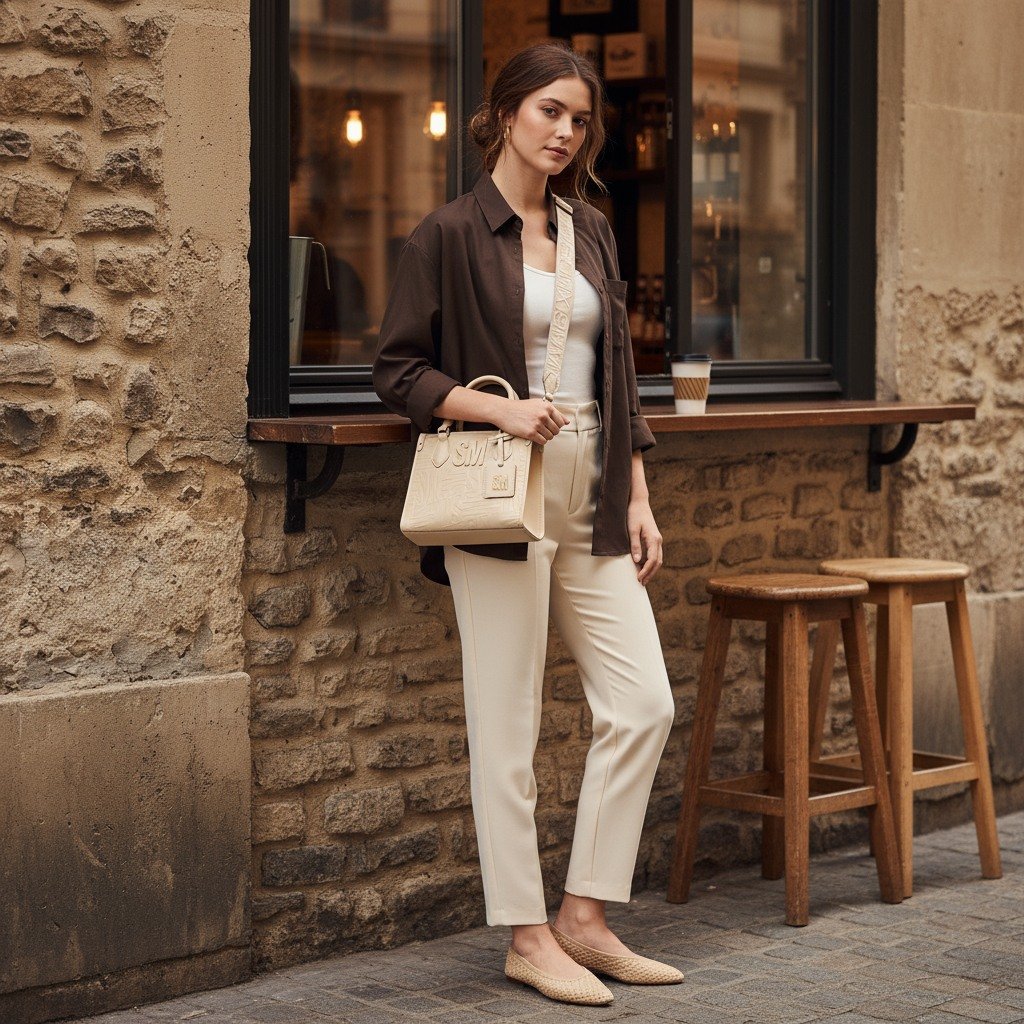 Brolin Bone/Gold Tote