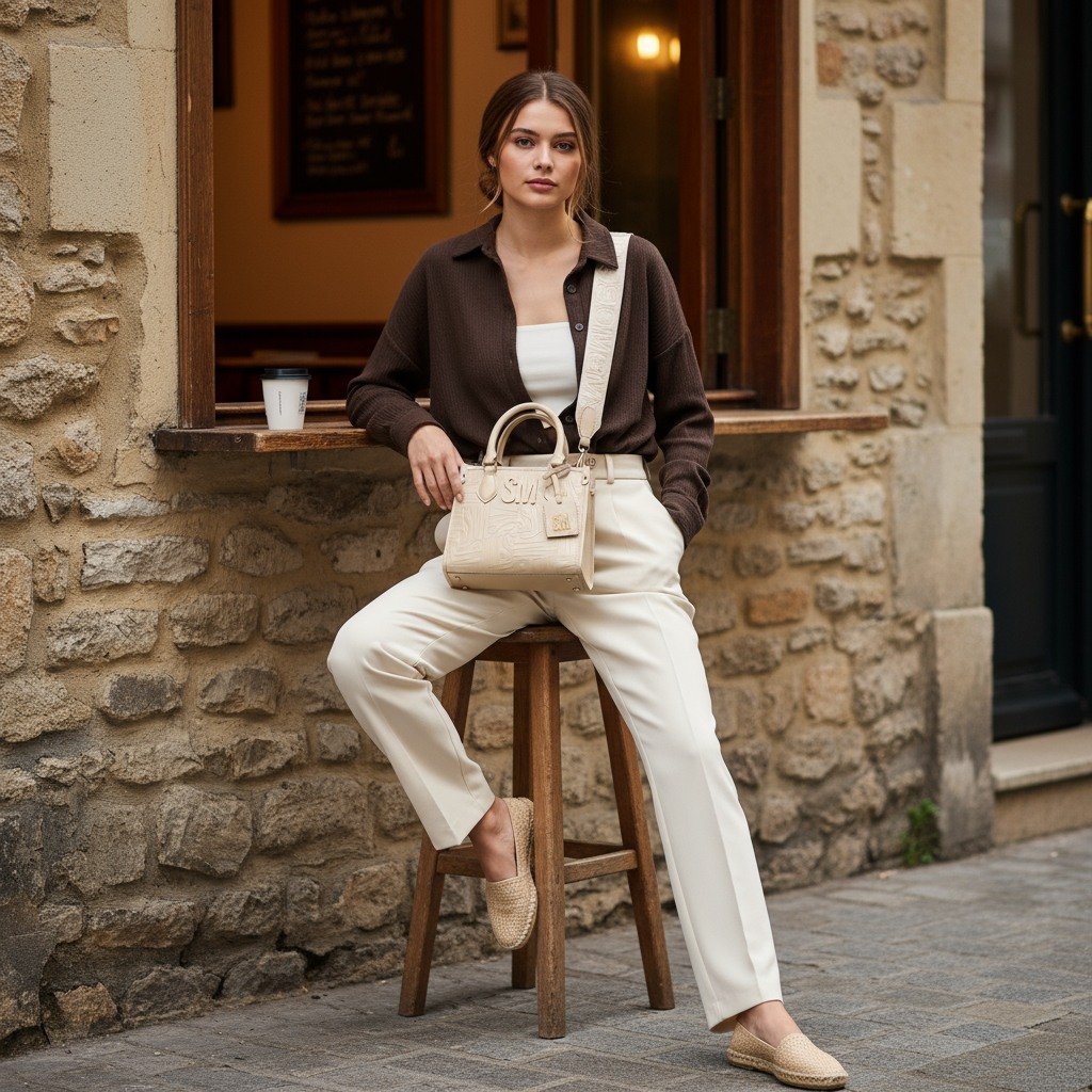 Brolin Bone/Gold Tote