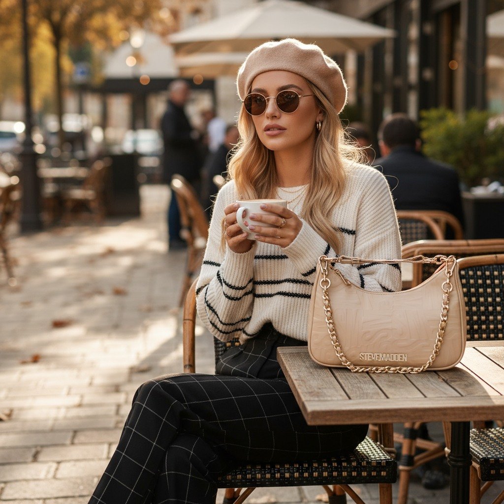 Btwistie Bone/Gold Crossbody