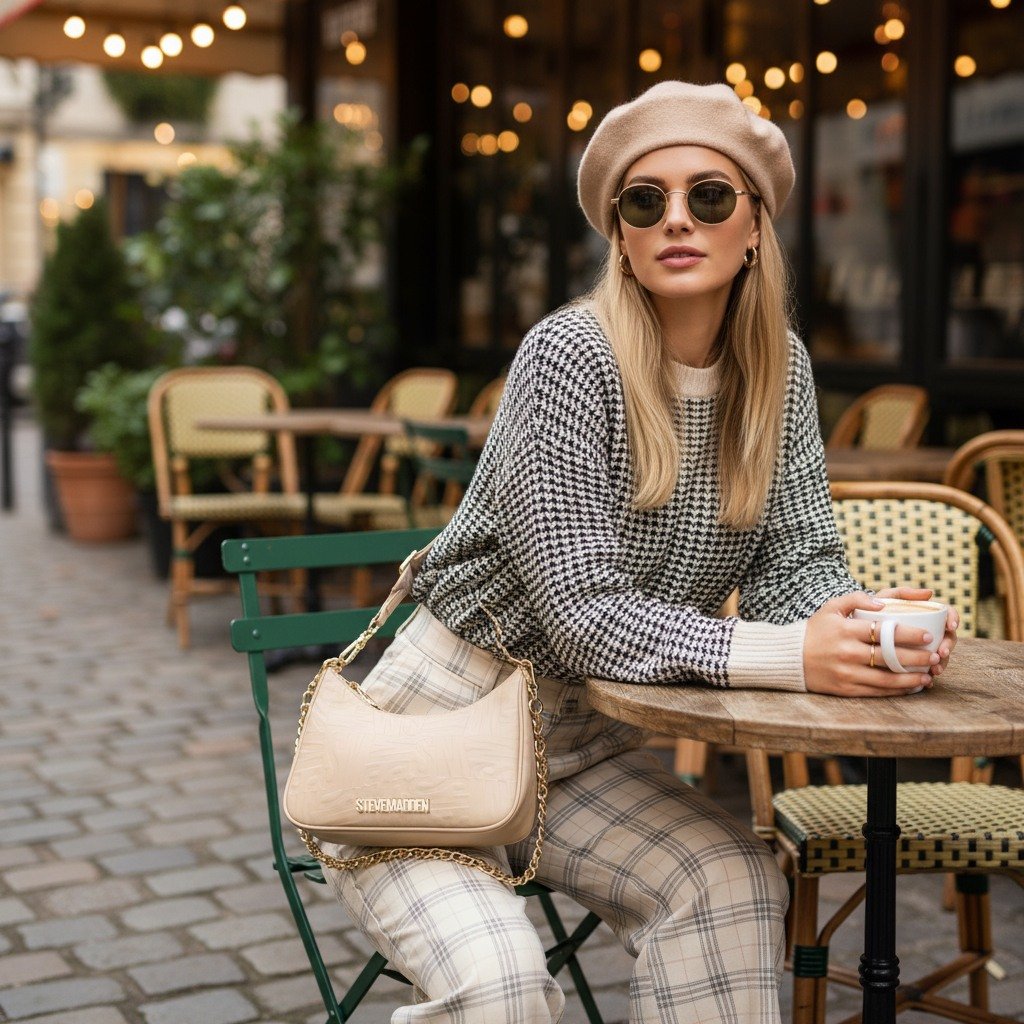 Btwistie Bone/Gold Crossbody