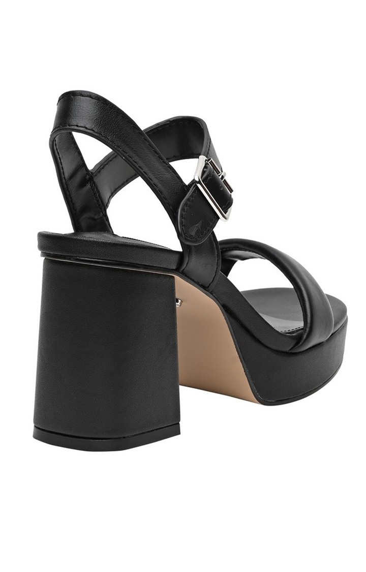 Freefall Black Heel Sandals