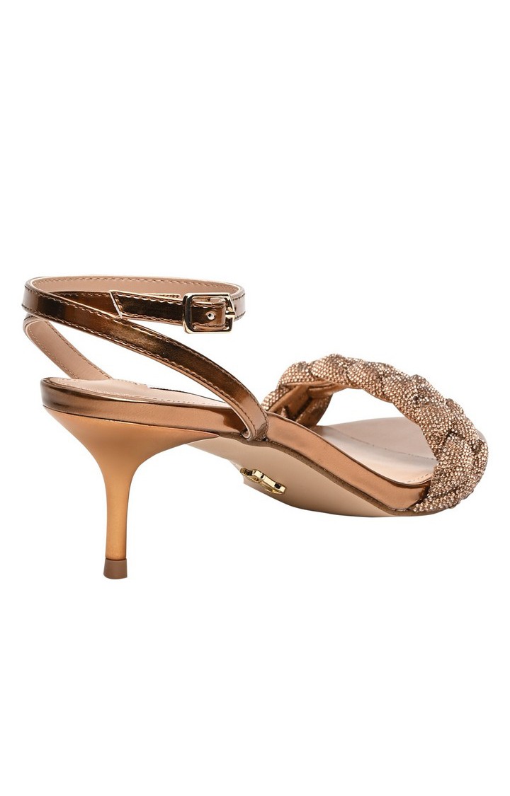 Kenia Brown Heel Sandals