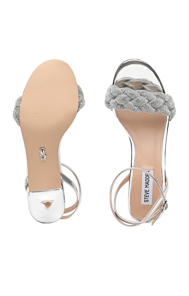 Kenia Silver Heel Sandals