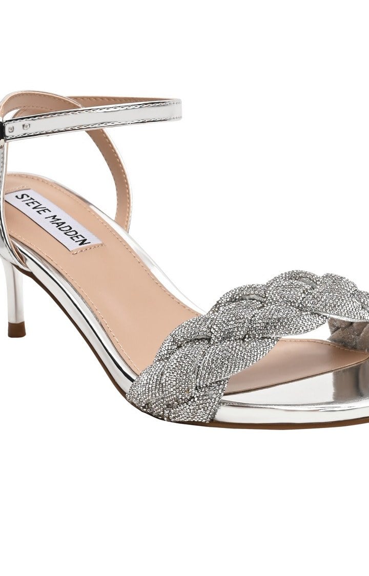 Kenia Silver Heel Sandals