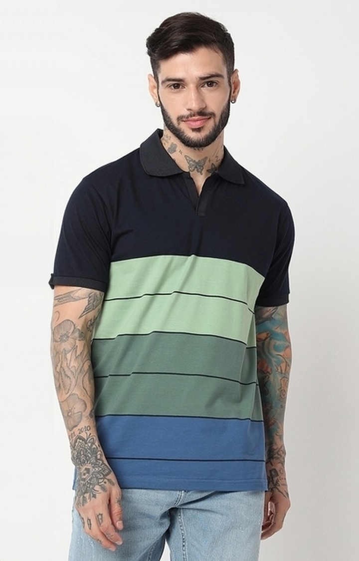 GAS | Relaxed Fit Half Sleeve Colourblock Polo T-Shirt