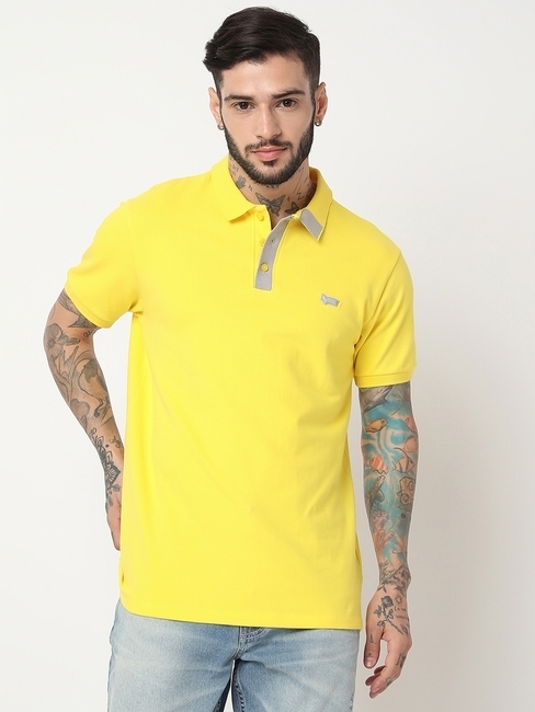 GAS | Relaxed Fit Half Sleeve Solid Polo T-Shirt