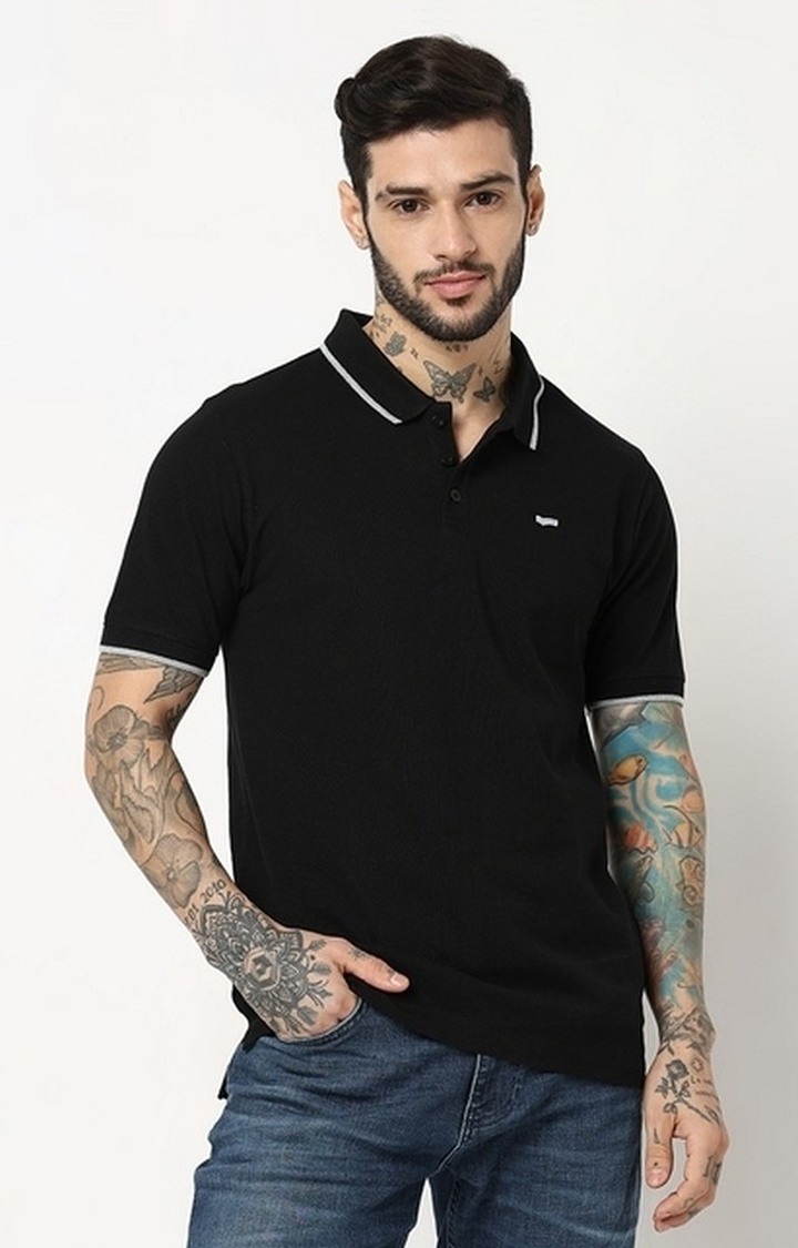 Relaxed Fit Half Sleeve Solid Polo T-Shirt