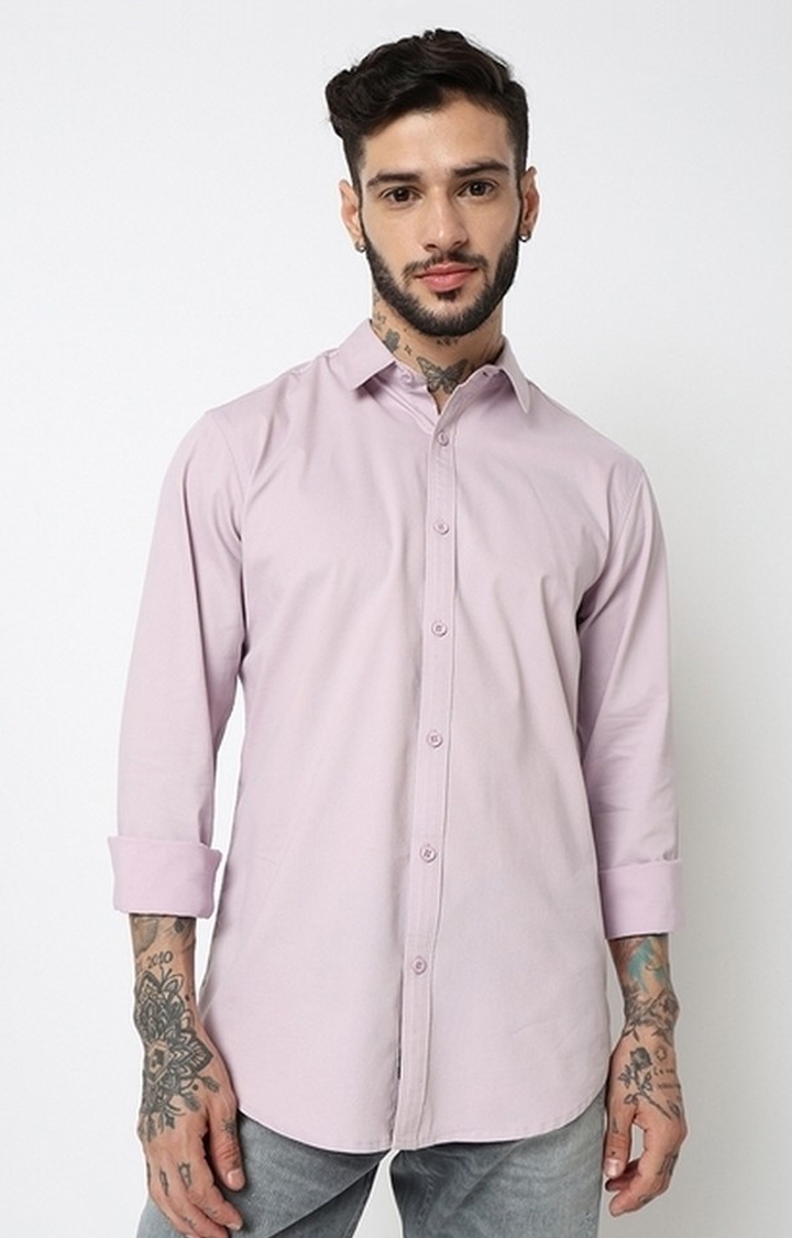 Relaxed Fit Full Sleeve Solid Twill Shirts