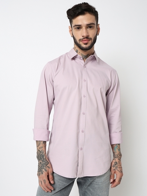 GAS | Relaxed Fit Full Sleeve Solid Twill Shirts