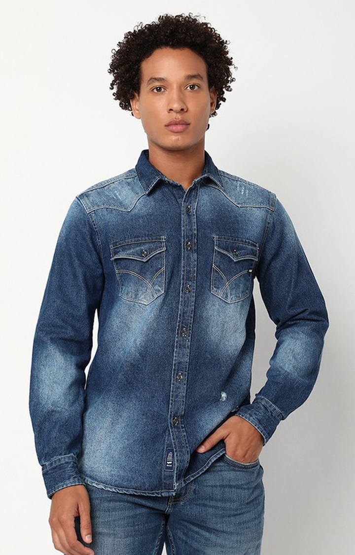 GAS | Relaxed Fit Full Sleeve Solid Cotton Shirts