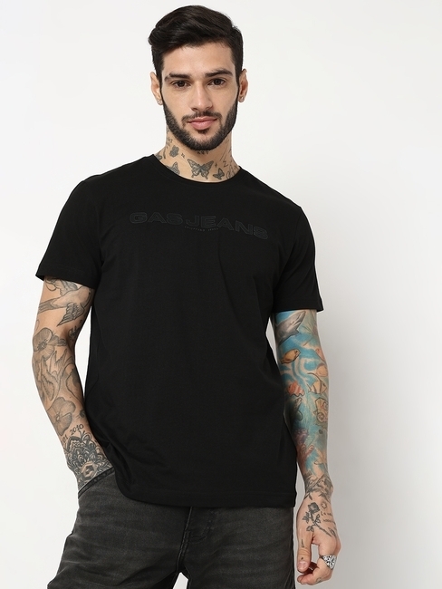 GAS | Relaxed Fit Half Sleeve Solid Cotton Lycra T-Shirt