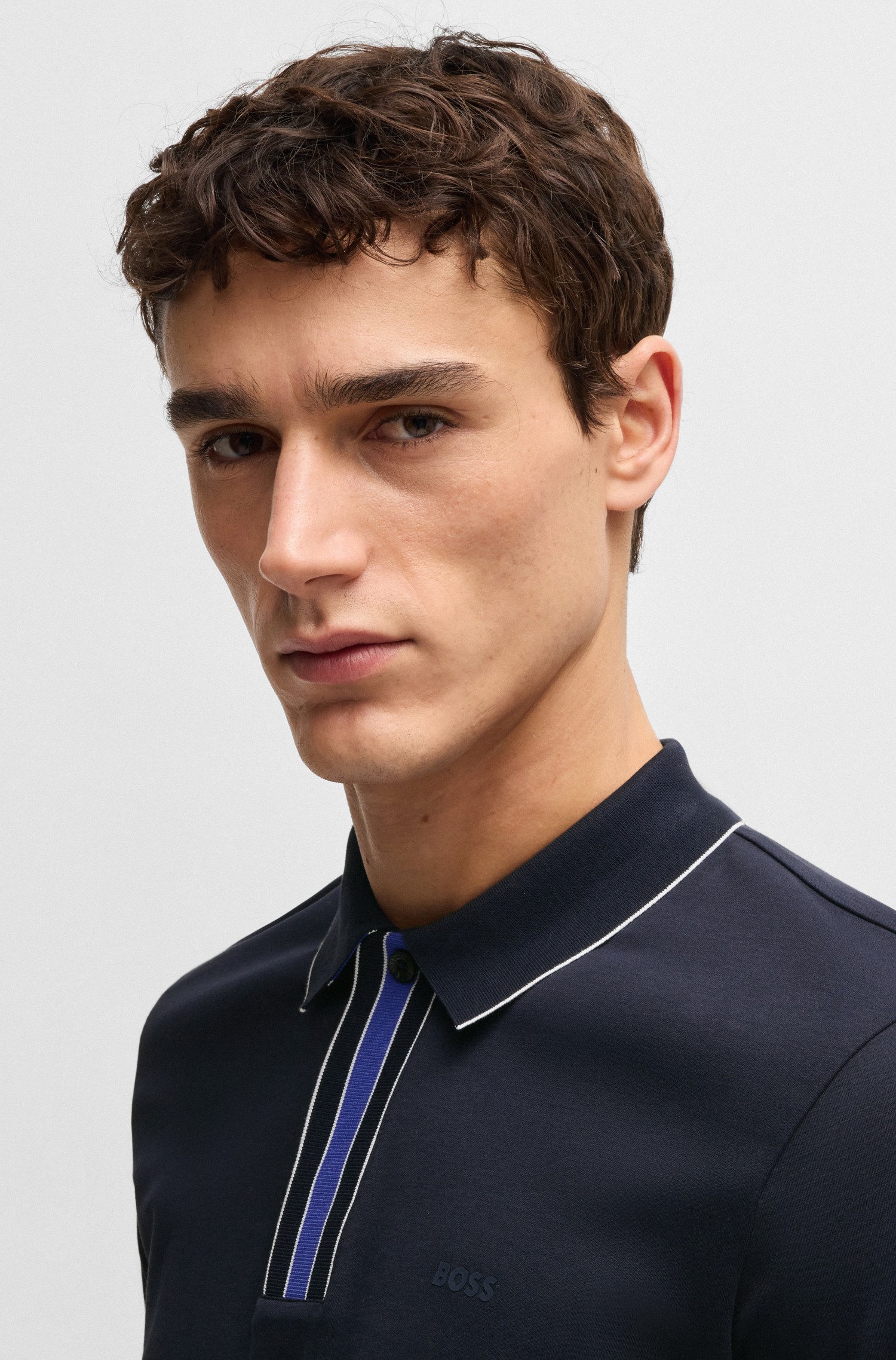 Interlock cotton polo shirt