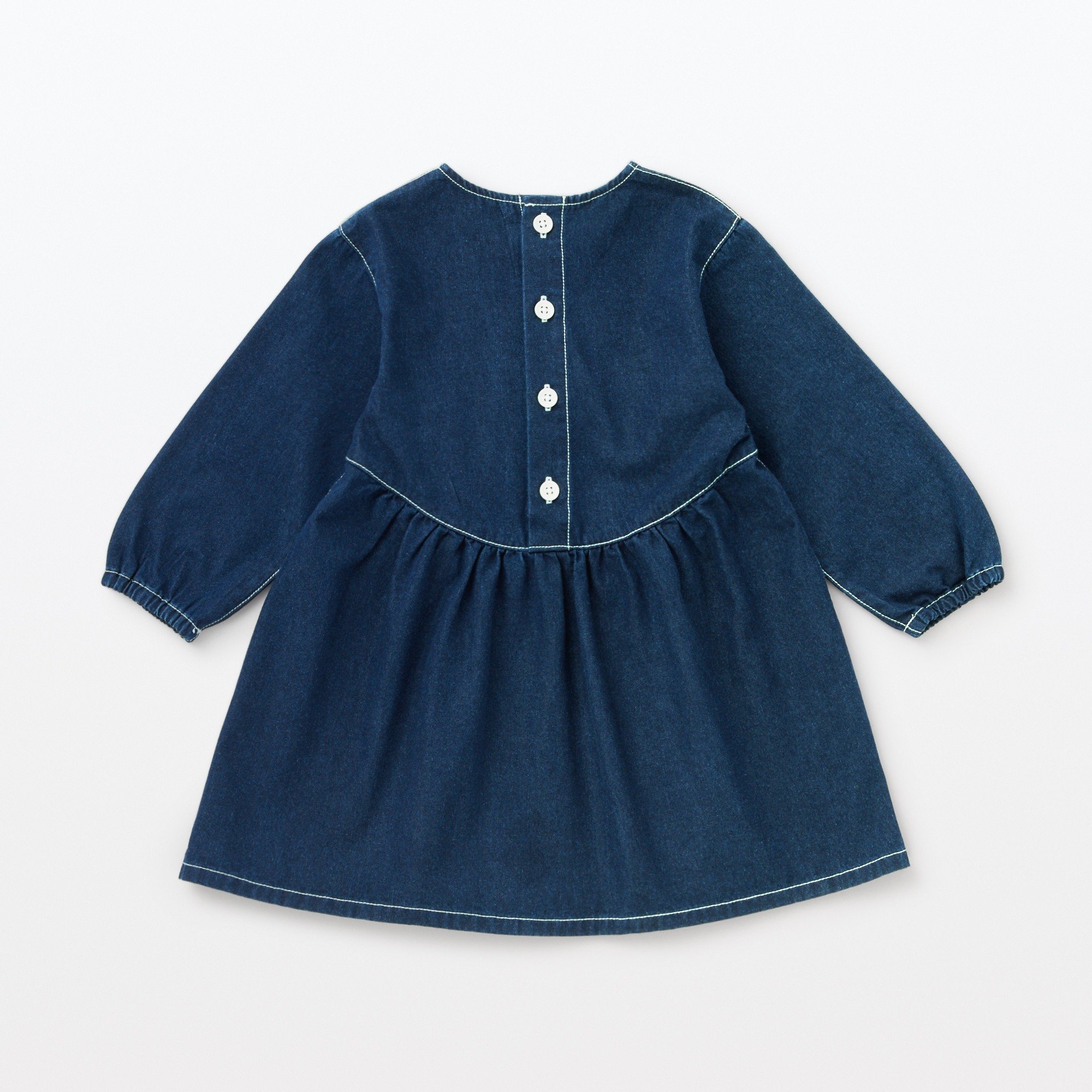 Washed denim shirt dress(Baby)