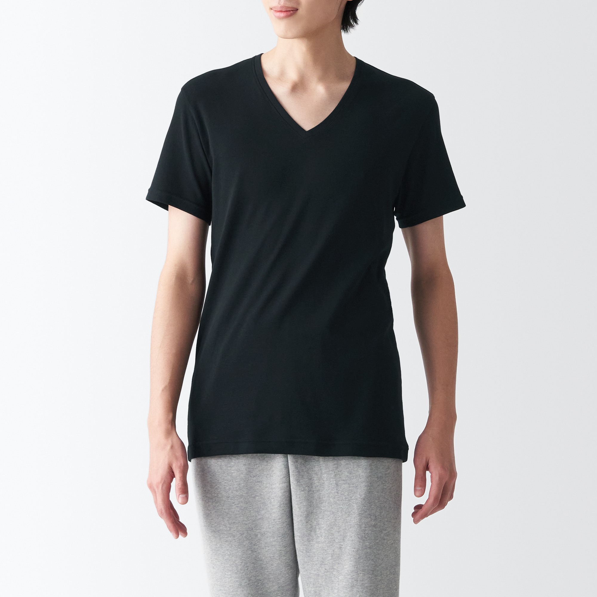 Moisture wicking cotton V neck T Shirt