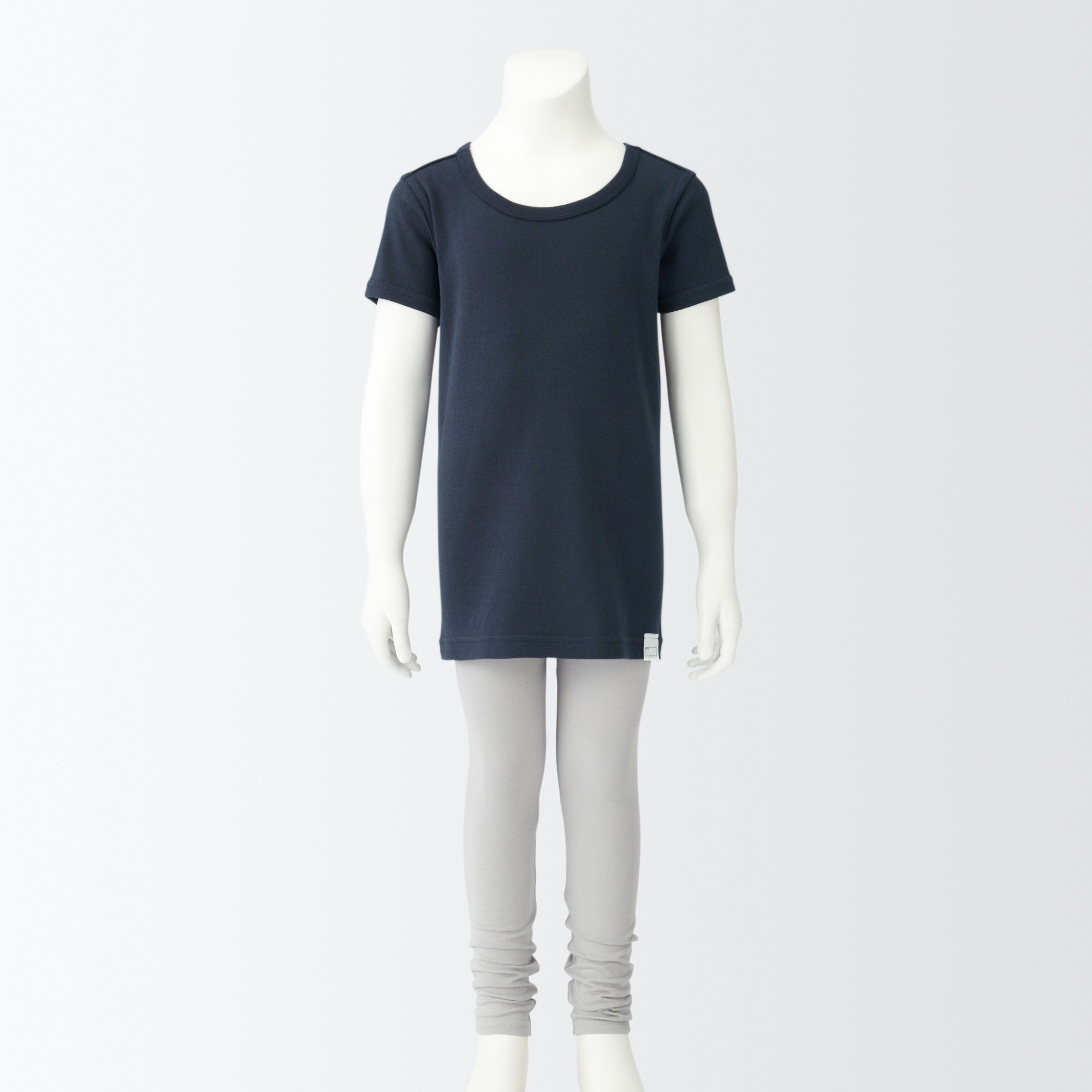 MUJI | Rib Knit Short Sleeve T-Shirt (Kids)
