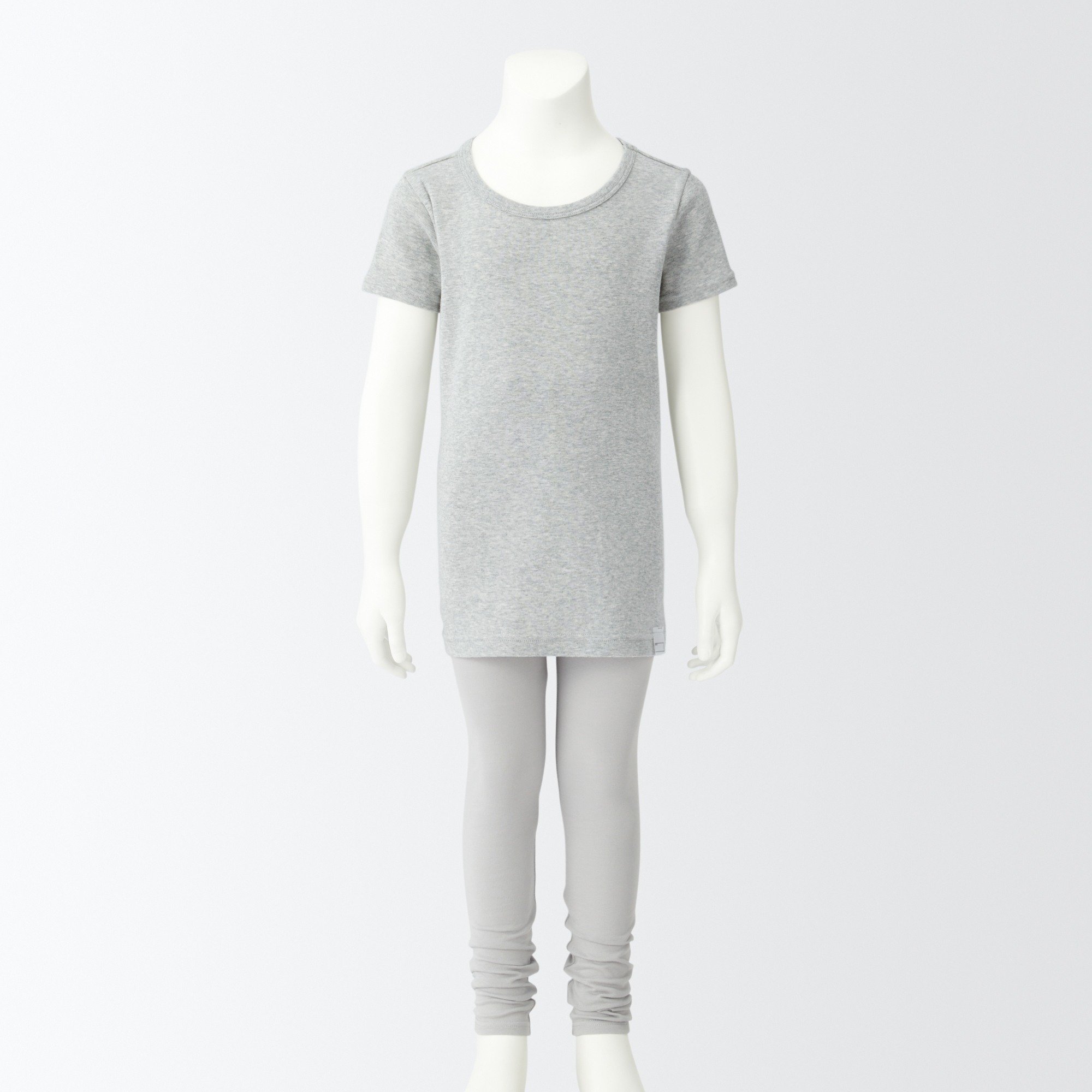 MUJI | Rib Knit Short Sleeve T-Shirt (Kids)