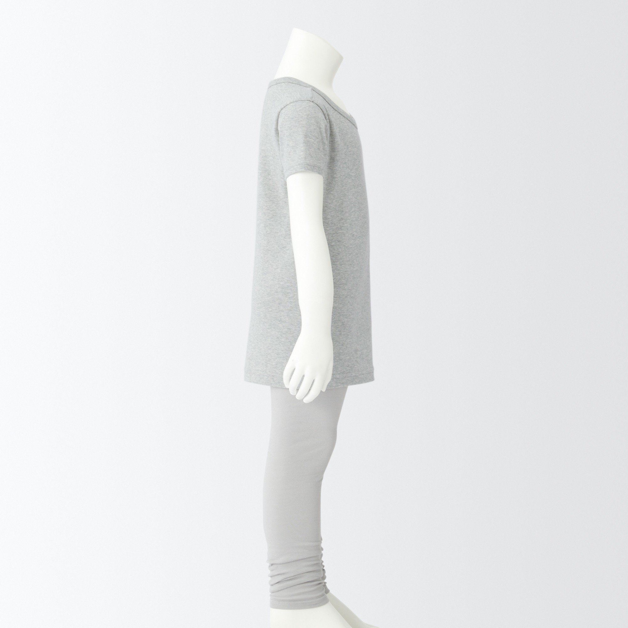 MUJI | Rib Knit Short Sleeve T-Shirt (Kids)