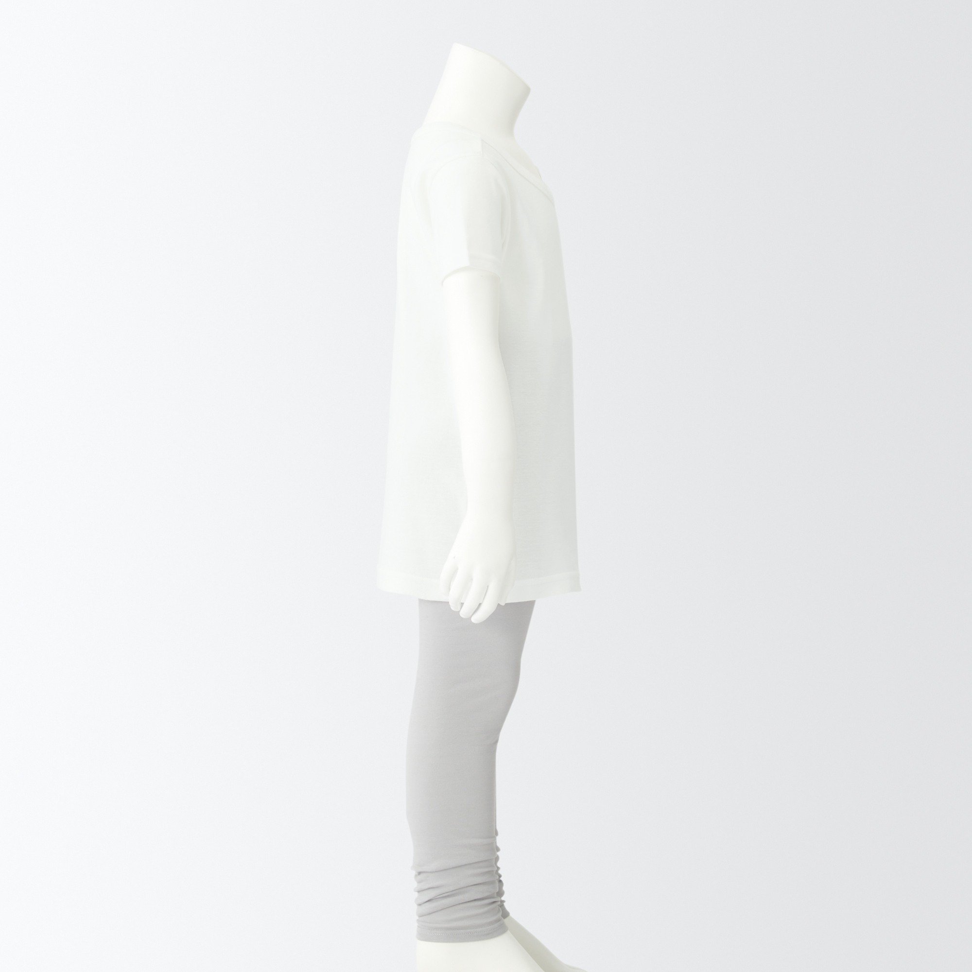 MUJI | Rib Knit Short Sleeve T-Shirt (Kids)