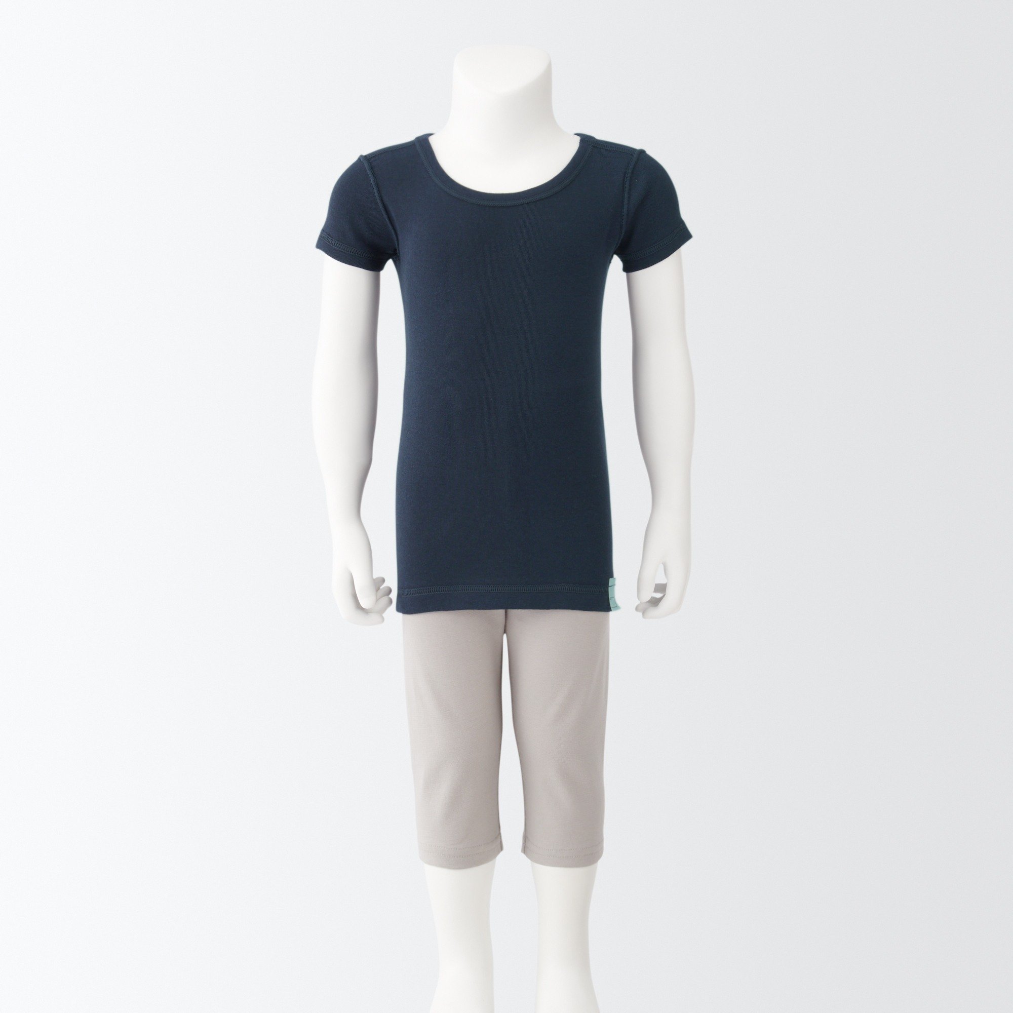 MUJI | Rib Knit Short Sleeve T-Shirt (Baby)