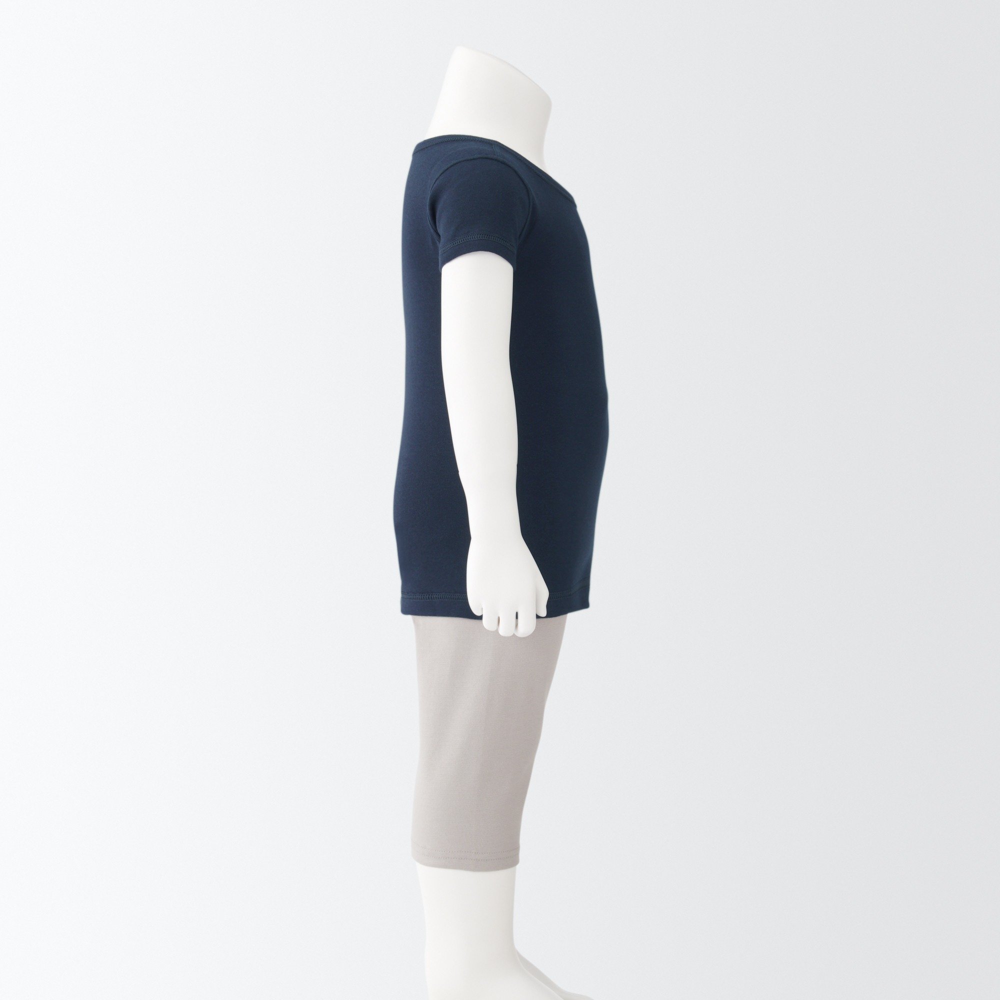 MUJI | Rib Knit Short Sleeve T-Shirt (Baby)