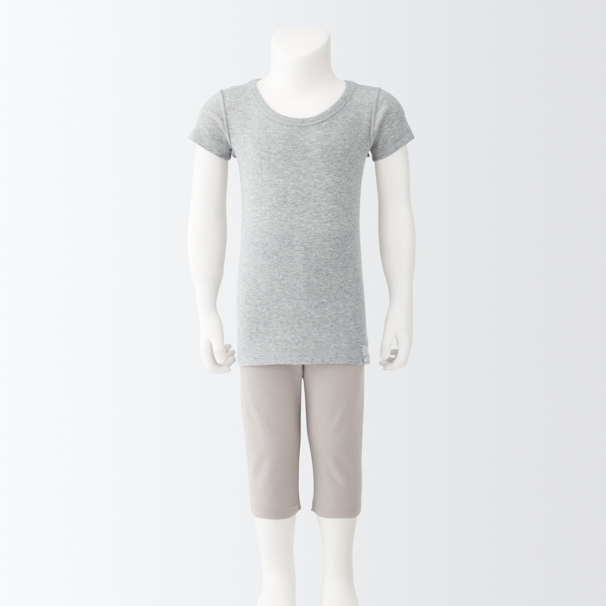 MUJI | Rib Knit Short Sleeve T-Shirt (Baby)