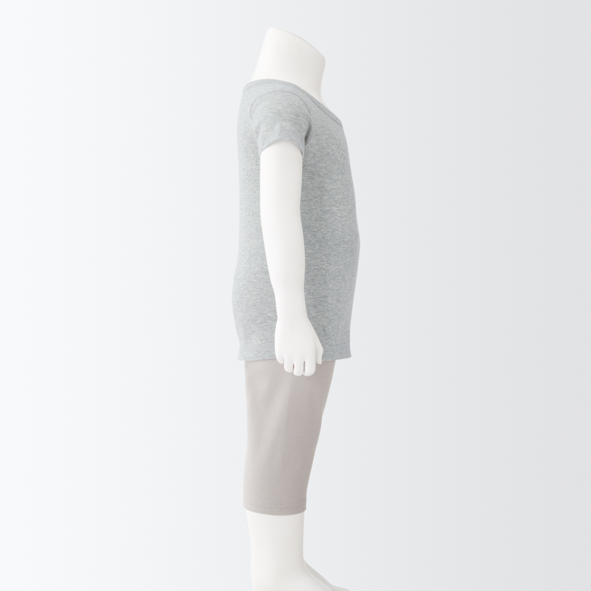 MUJI | Rib Knit Short Sleeve T-Shirt (Baby)
