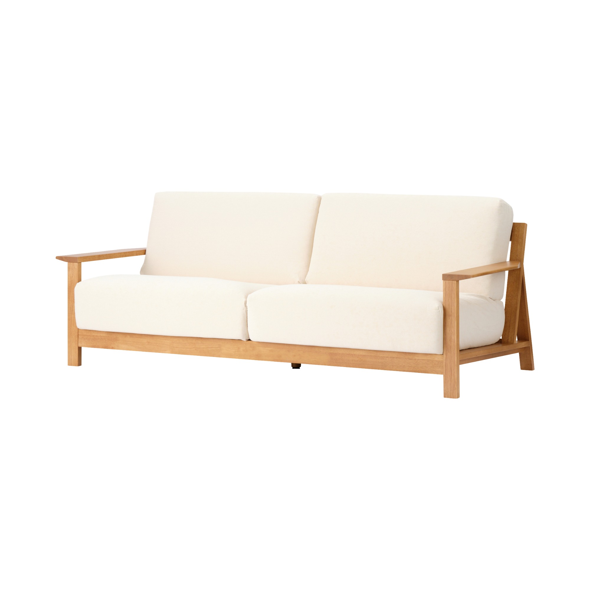 [A]WOODEN SOFA 3SEATER