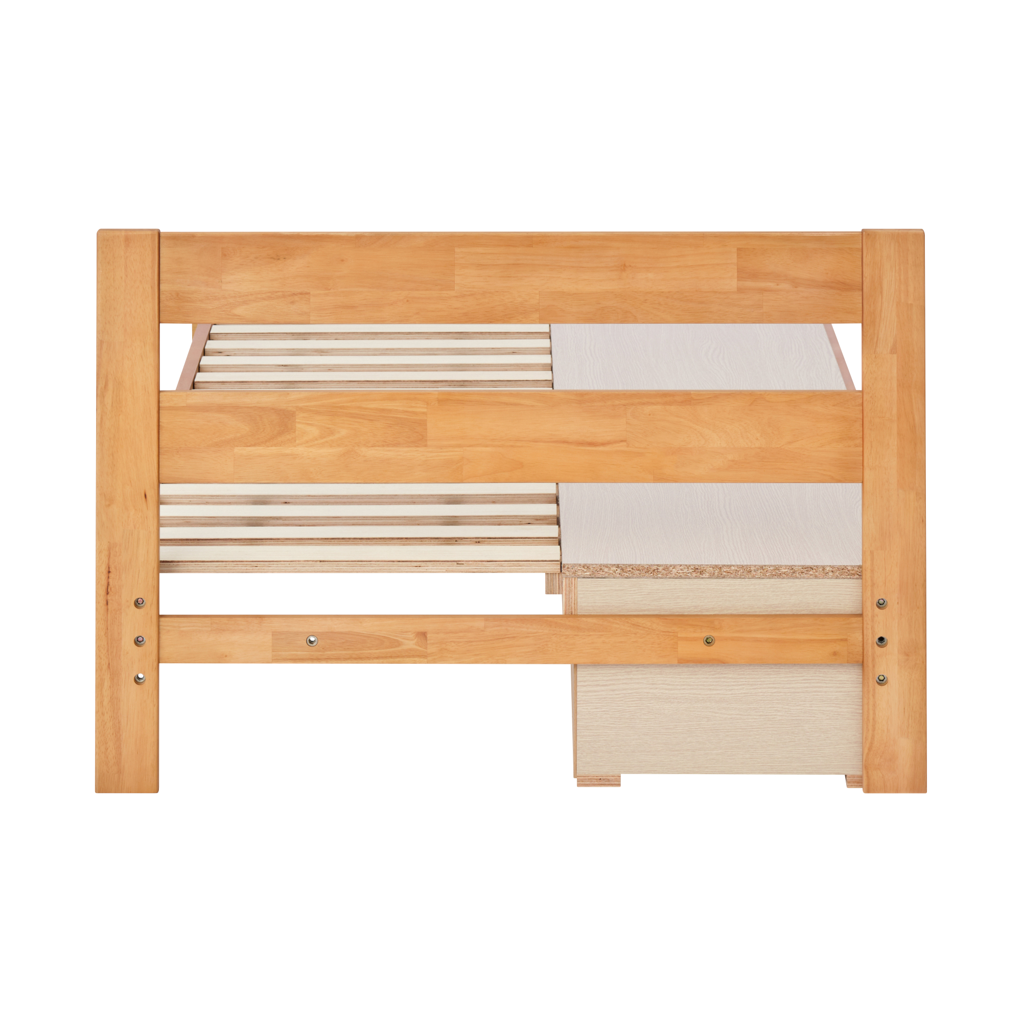 [A]WOODEN STORAGE BED SINGLE