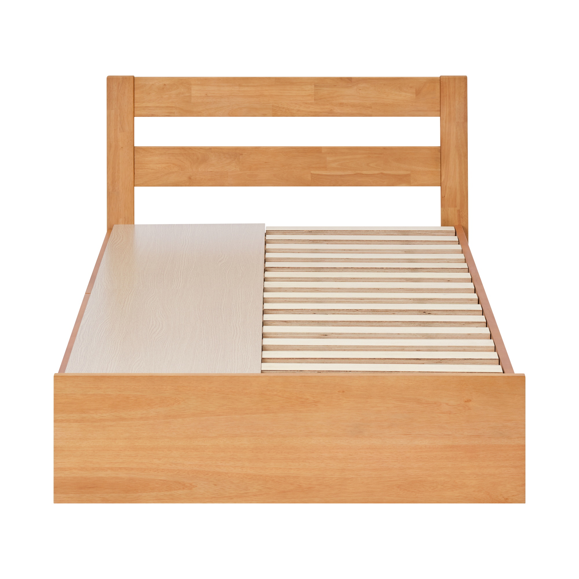 [A]WOODEN STORAGE BED SINGLE