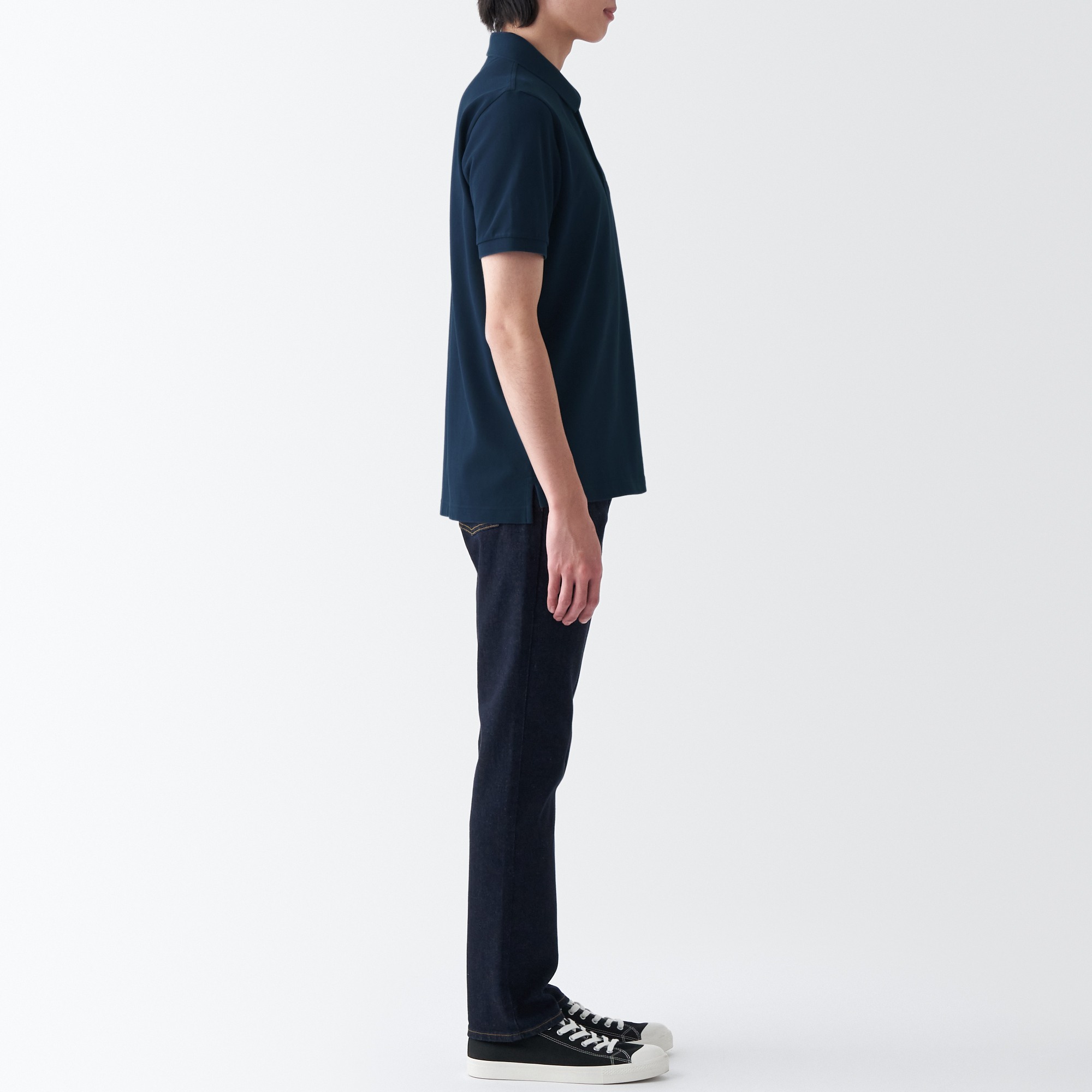 Washed pique  polo shirt