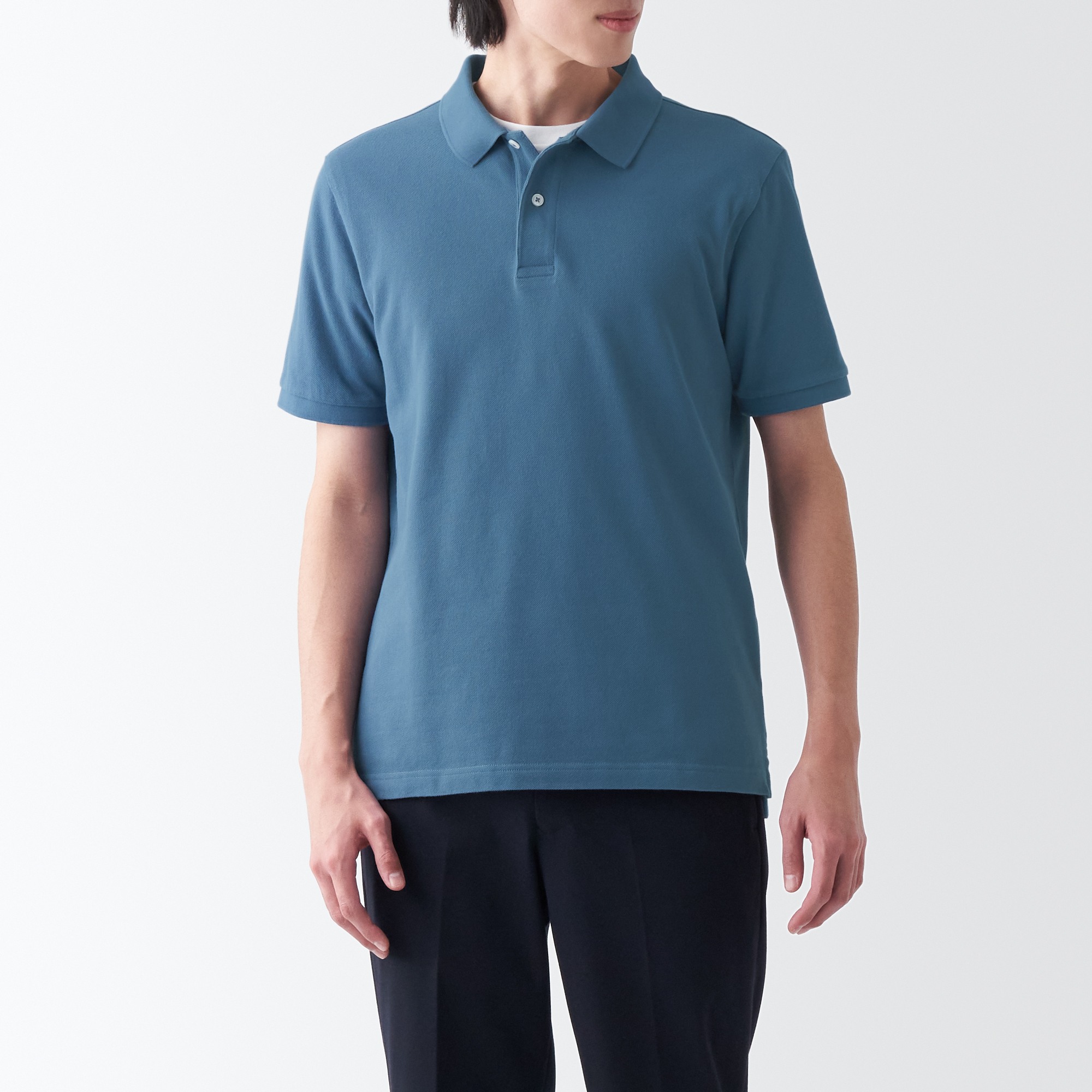 Washed pique  polo shirt