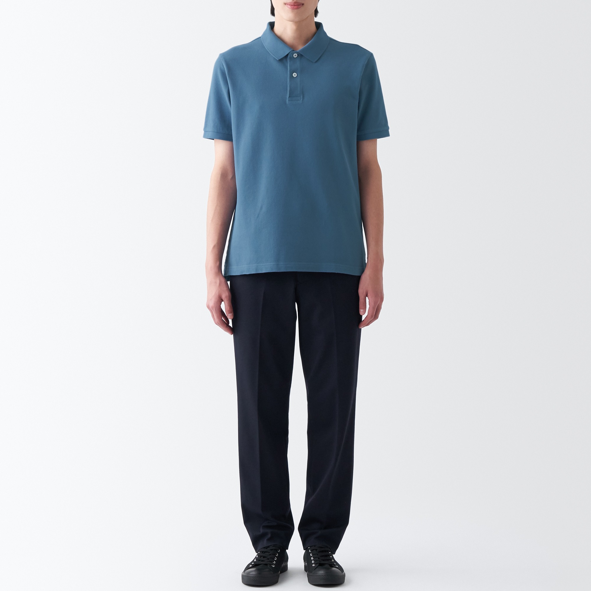 Washed pique  polo shirt