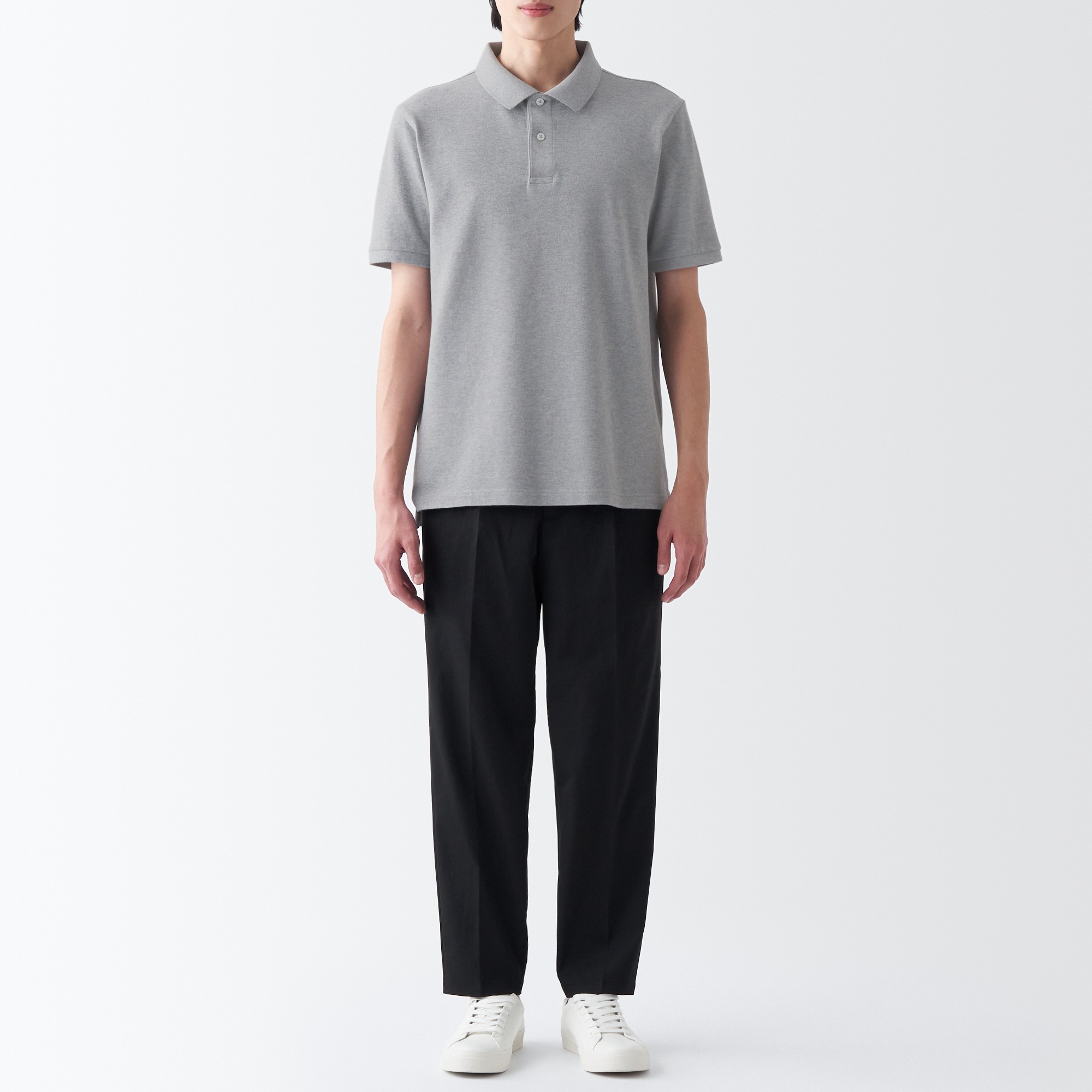Washed pique  polo shirt
