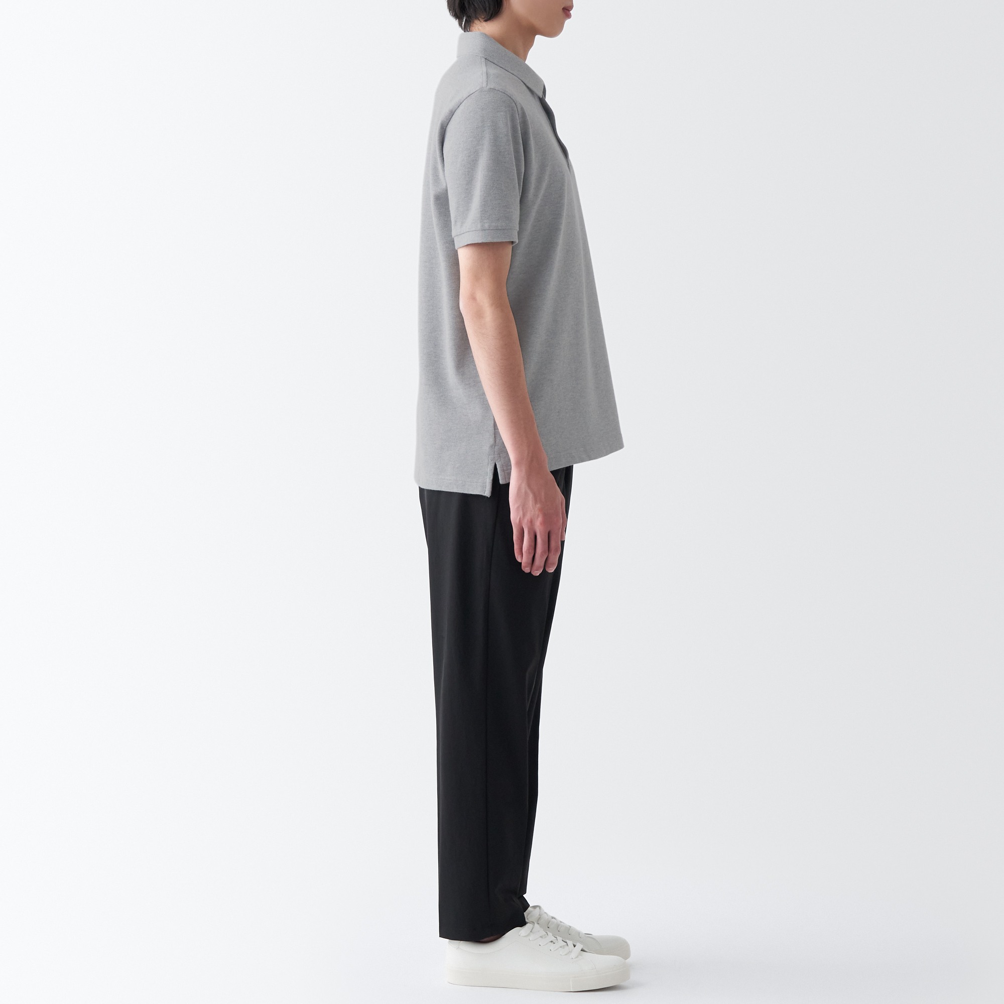 Washed pique  polo shirt