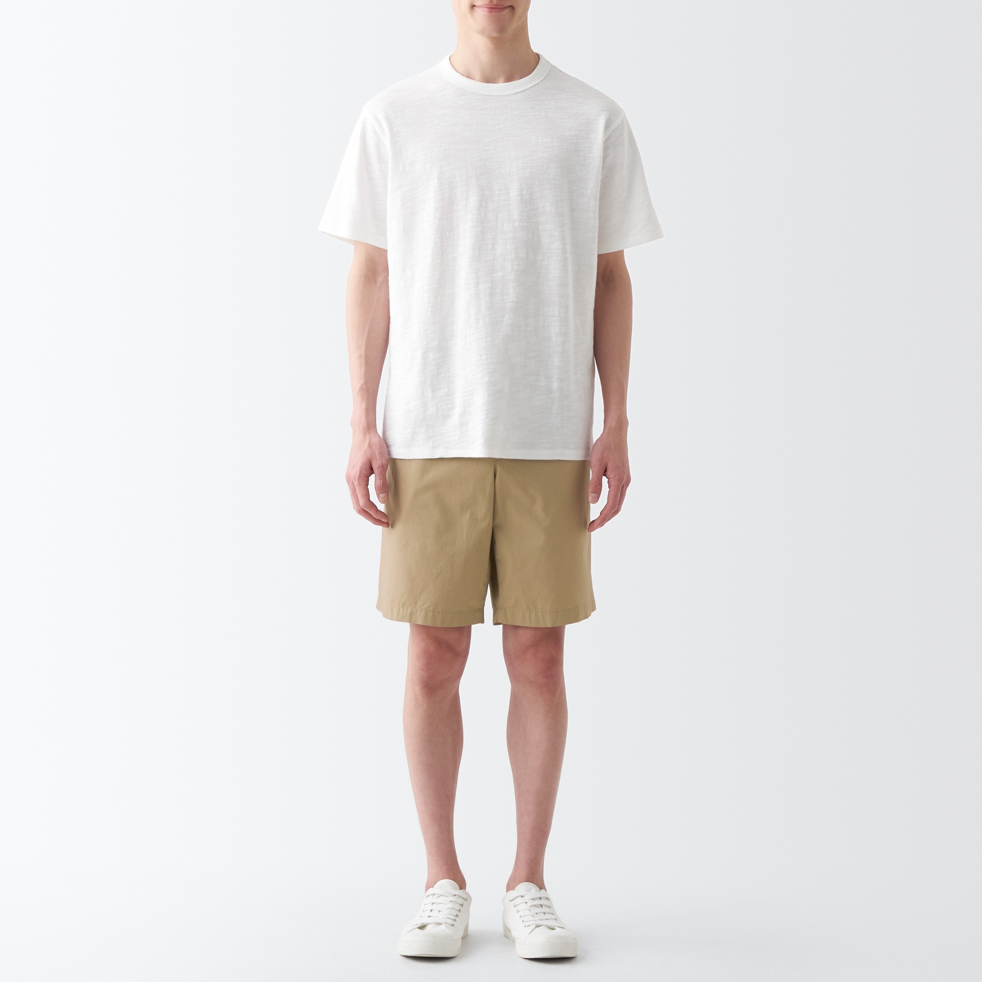 MUJI | Washed Broad short pants