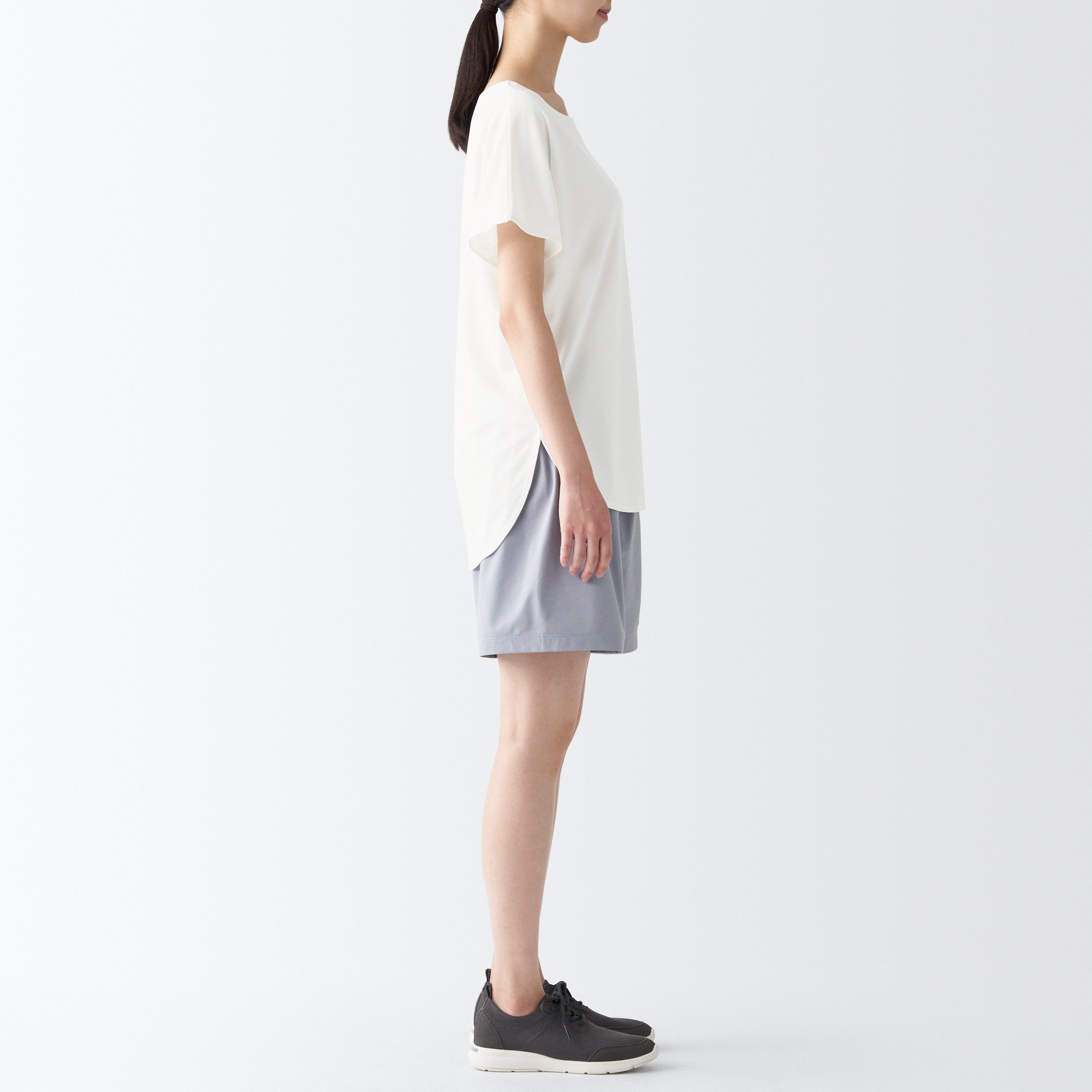 MUJI | Quick dry boat neck T-shirt