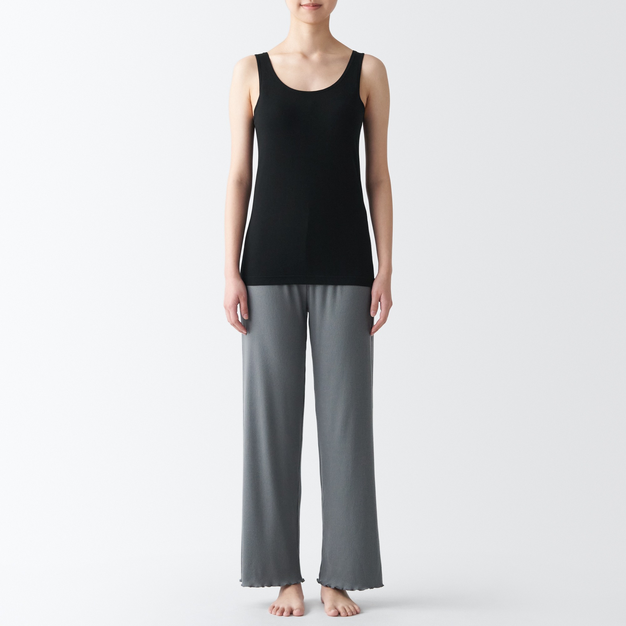 MUJI | Silk blend bra tank top
