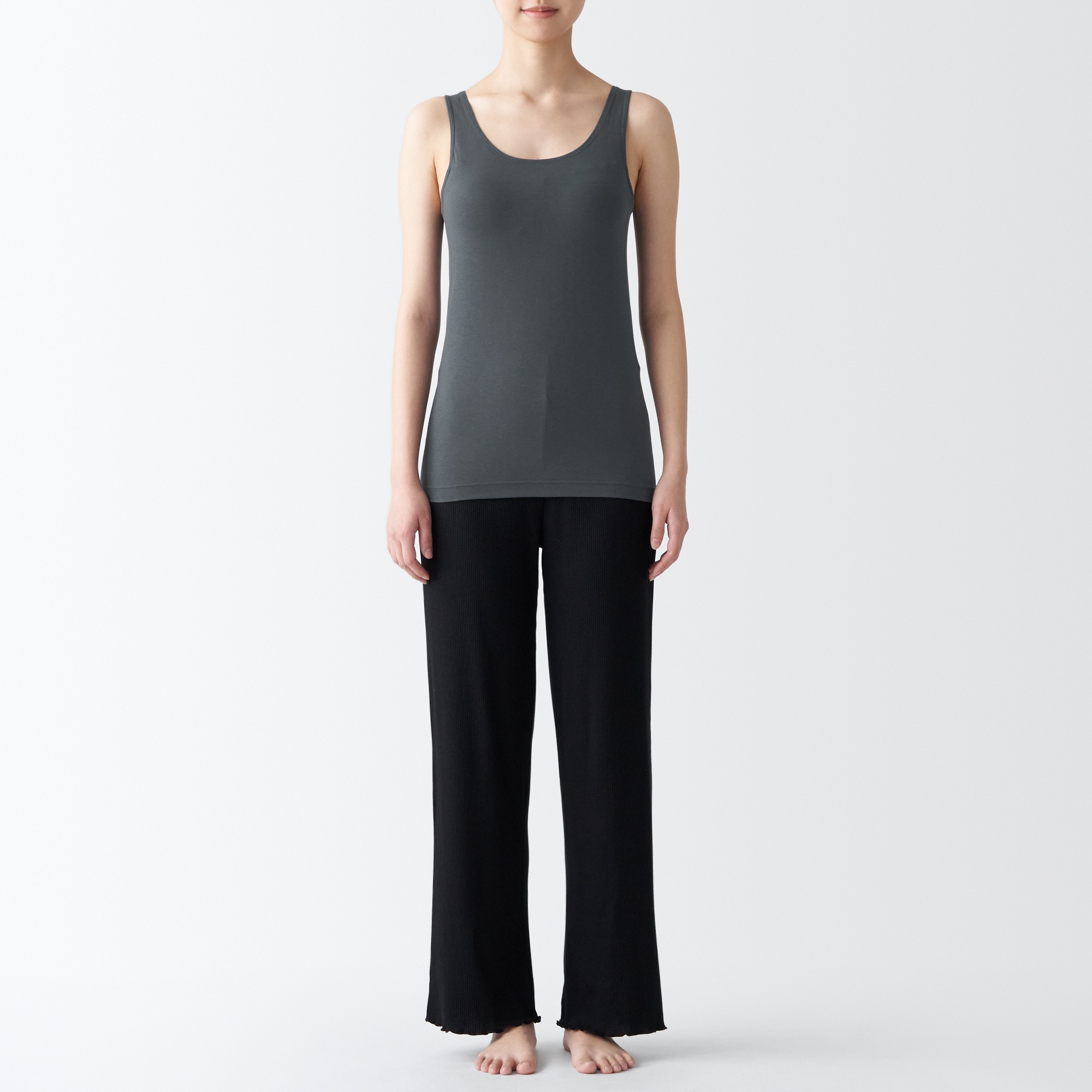MUJI | Silk blend bra tank top
