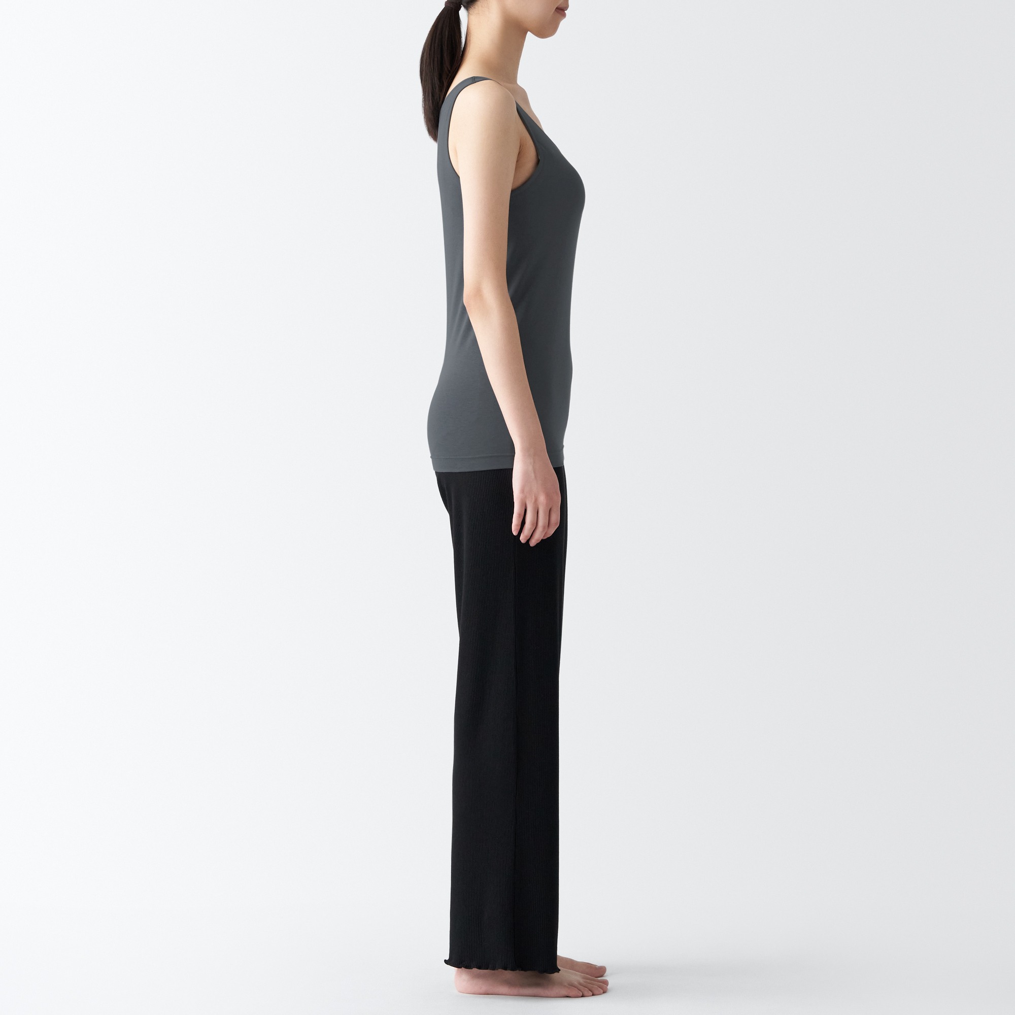 MUJI | Silk blend bra tank top
