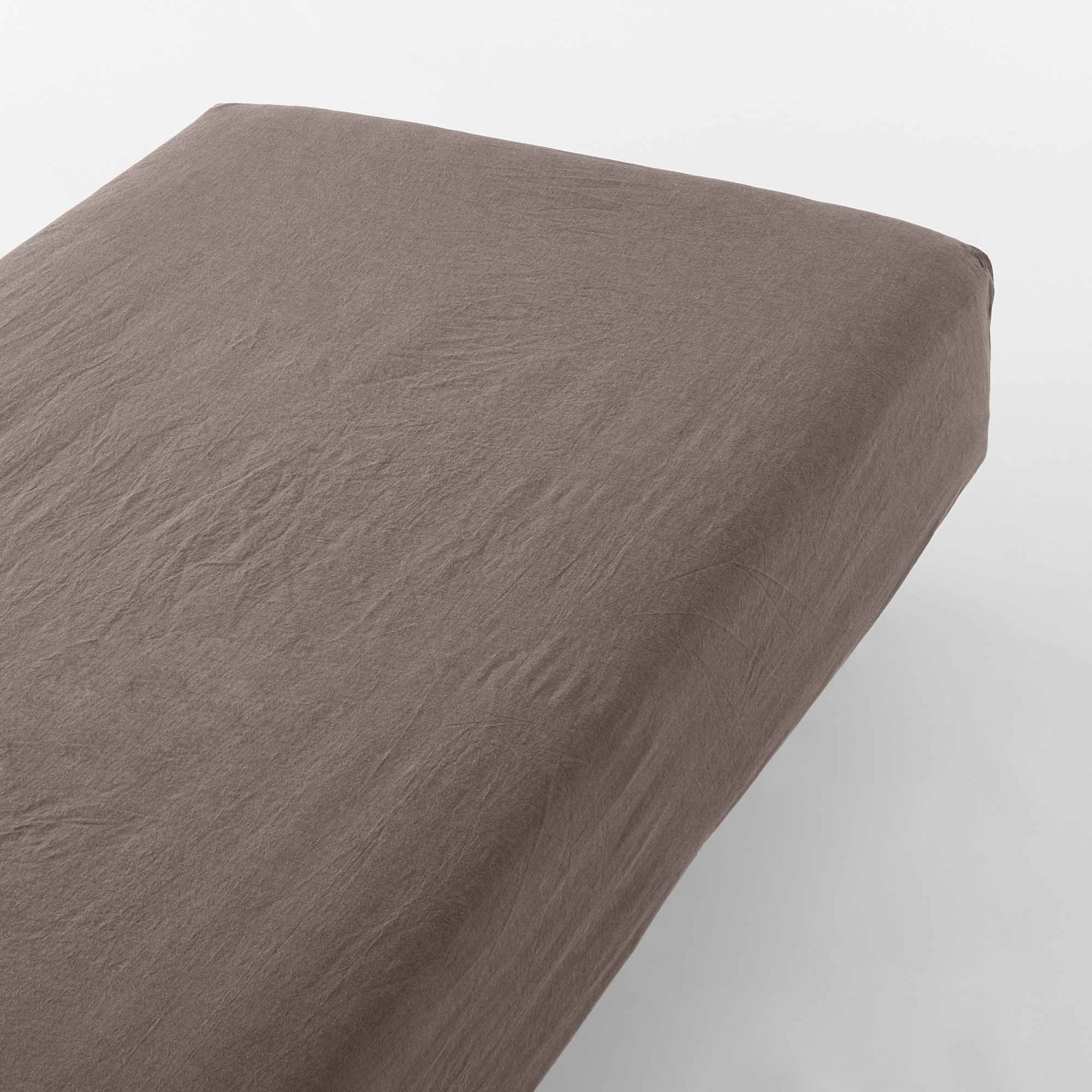 WASHED COTTON FITTED SHEET Q