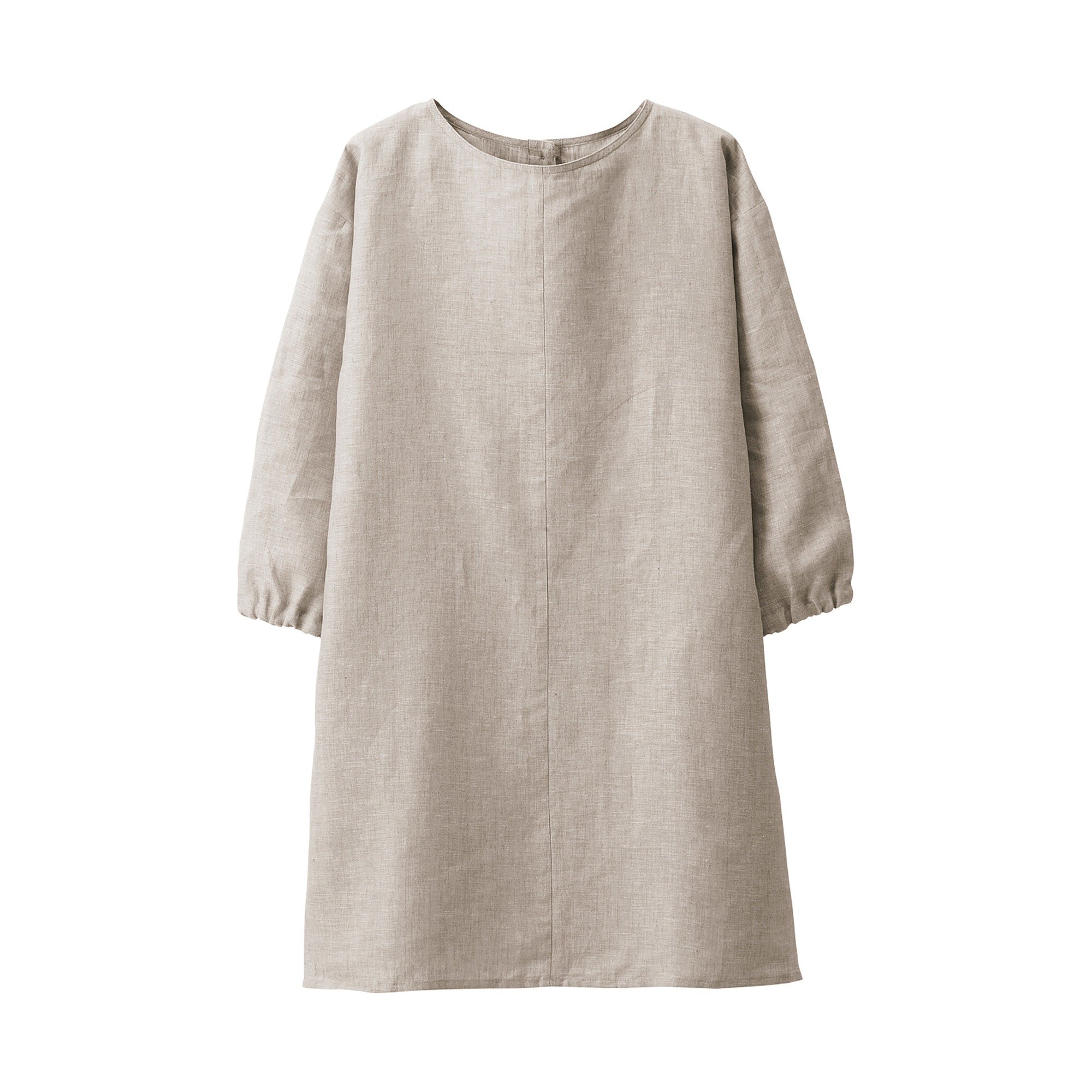 MUJI | LINEN PLAIN WEAVE OVERALL APRON / ECRU