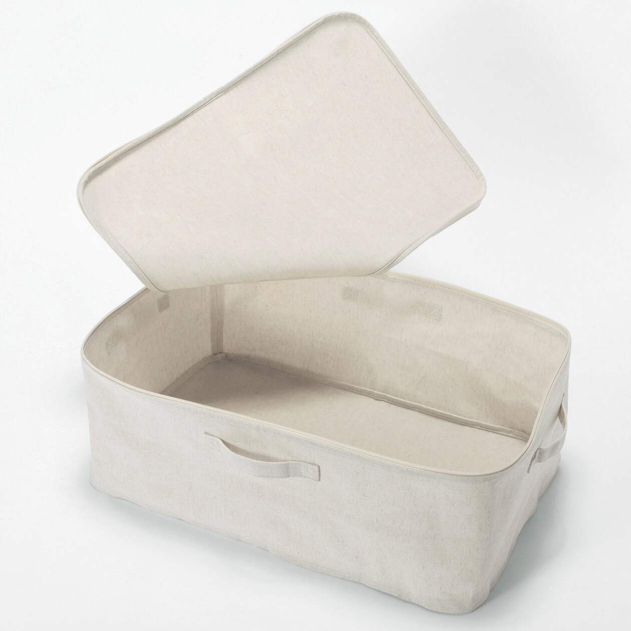 Polyester linen soft box Clothes case L