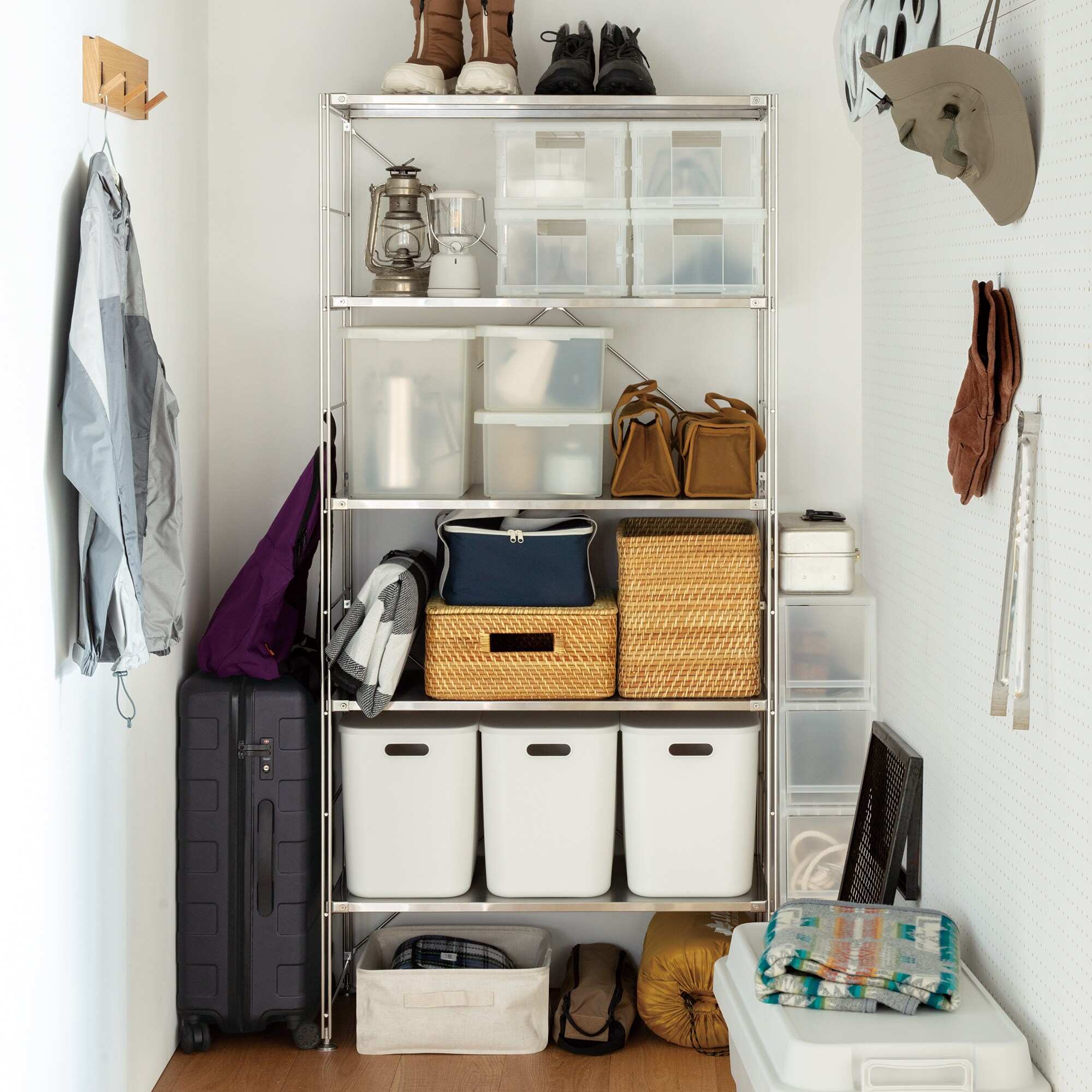 MUJI | Stainless steel unit shelf Stainless steel shelf set Wide L