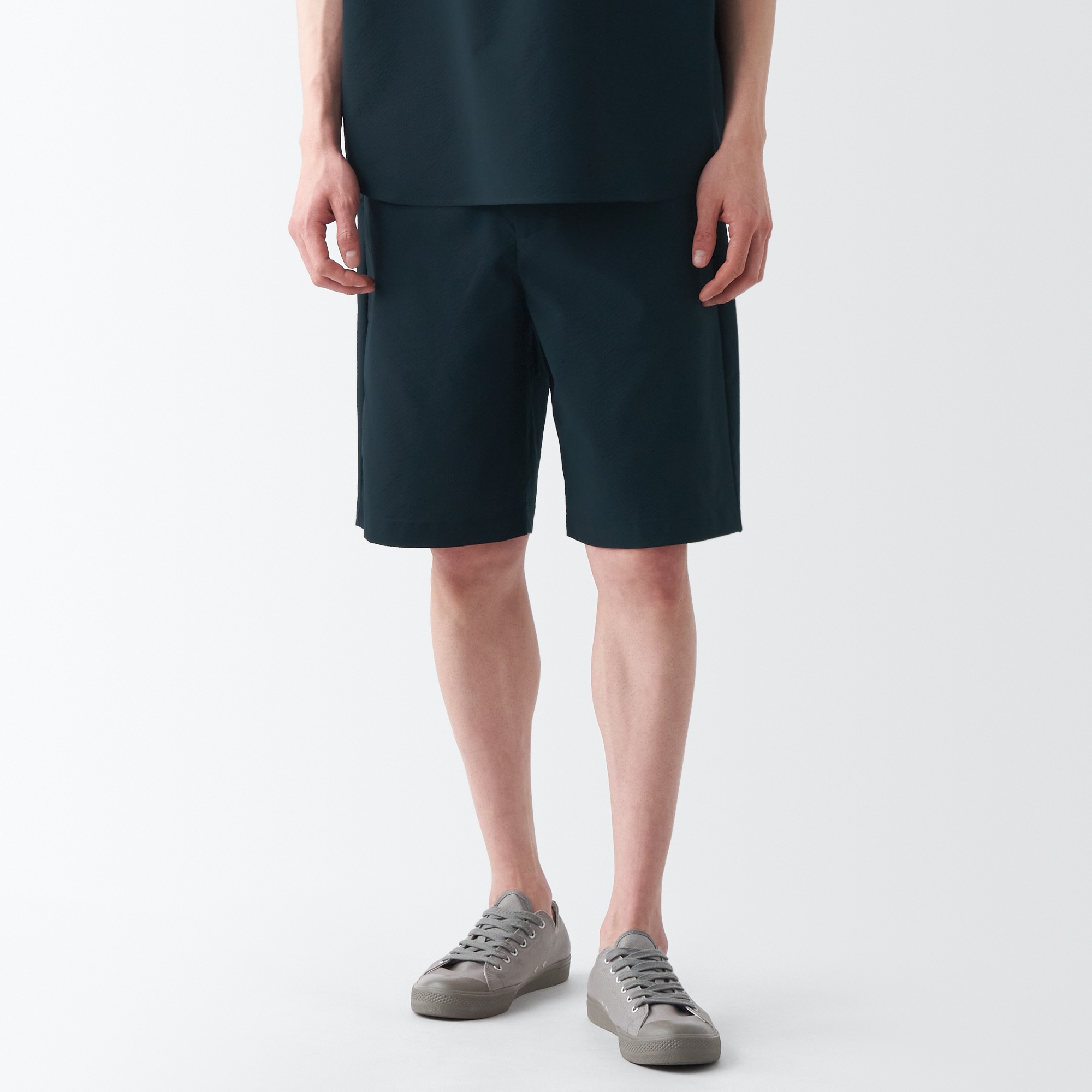 Seersucker no tuck pants