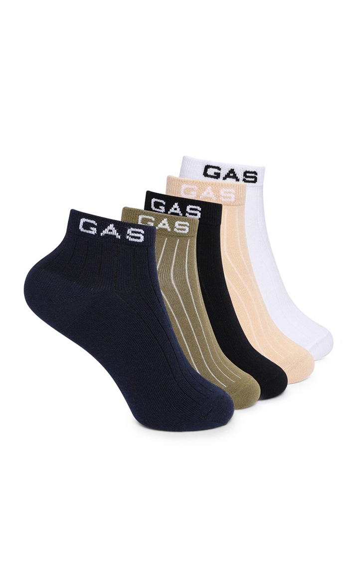 GAS | CRISTO IN Assorted Solid Socks (Pack of 5)