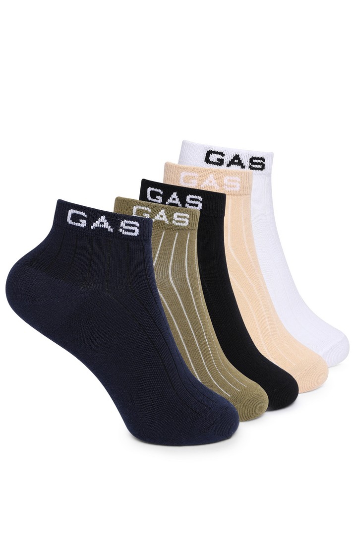 GAS | CRISTO IN Assorted Solid Socks (Pack of 5)