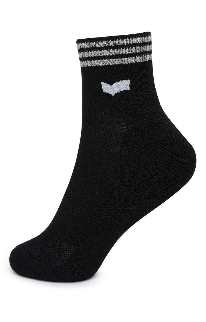 OHAN IN Black/White/Blue Stripe Socks (Pack of 3)
