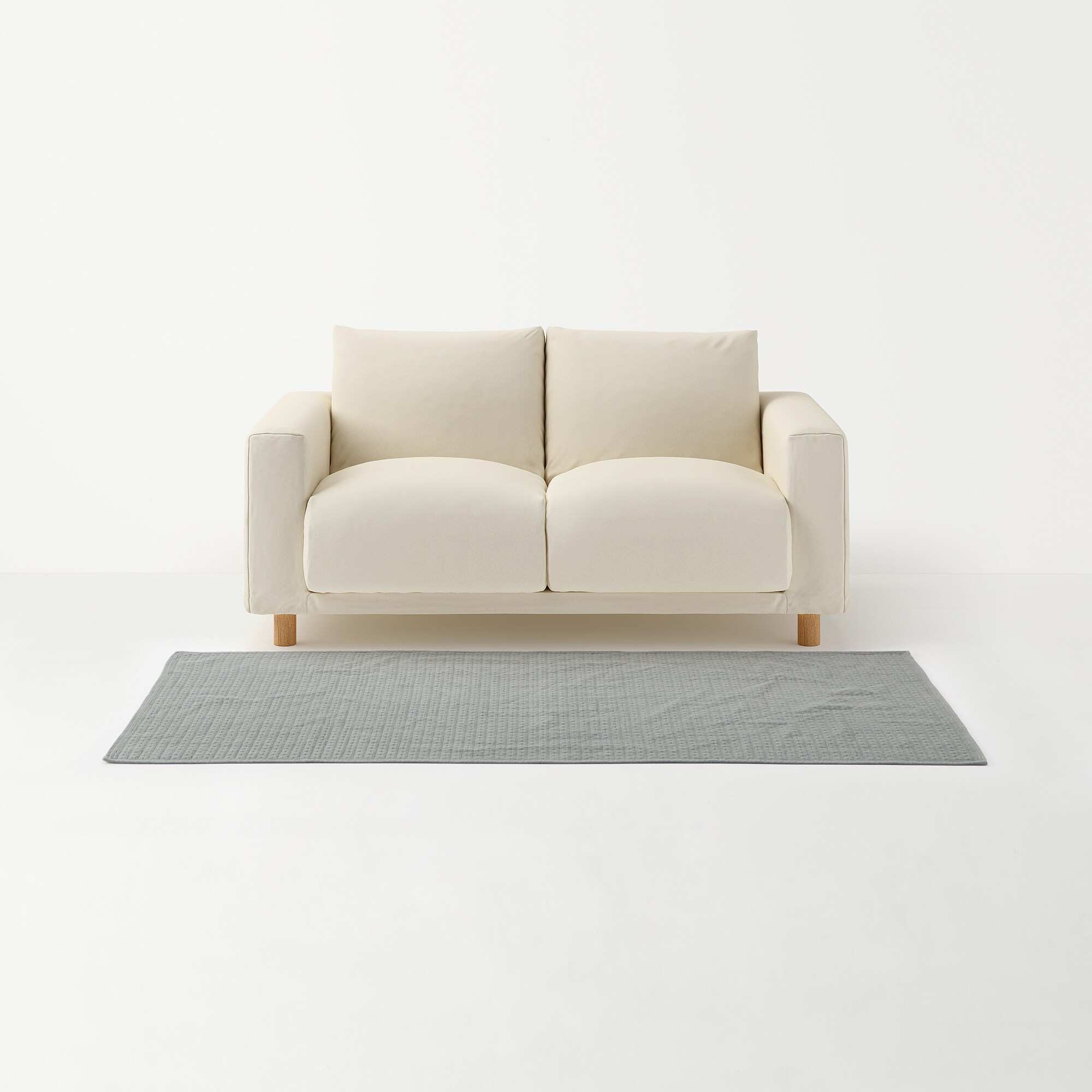 WASHED COTTON QUILTED RUG